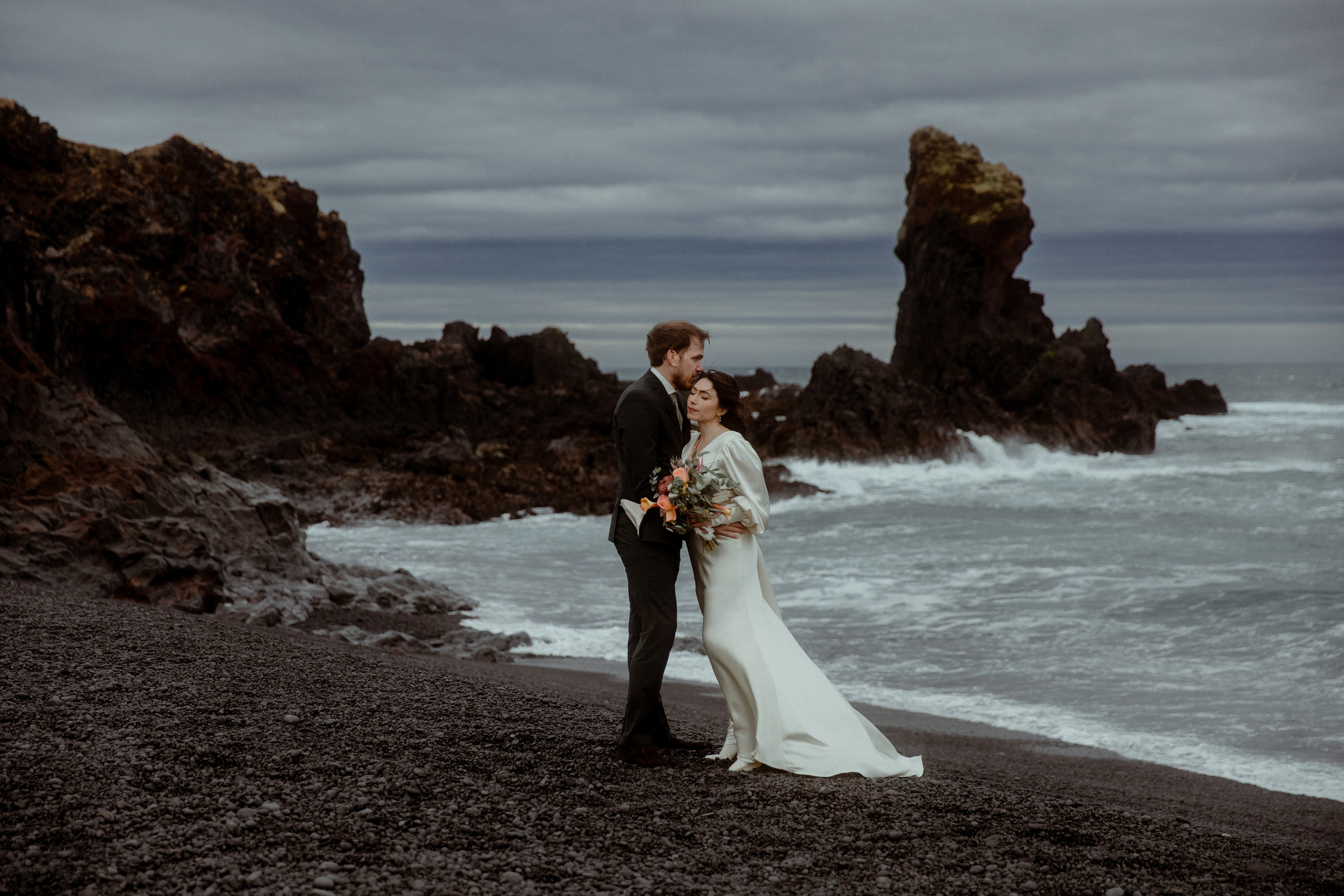 Elopement at Snaefellsnes Iceland | Wedding photos with Icelandic horses. Iceland elopement photo and video | Nikolaichik Photo