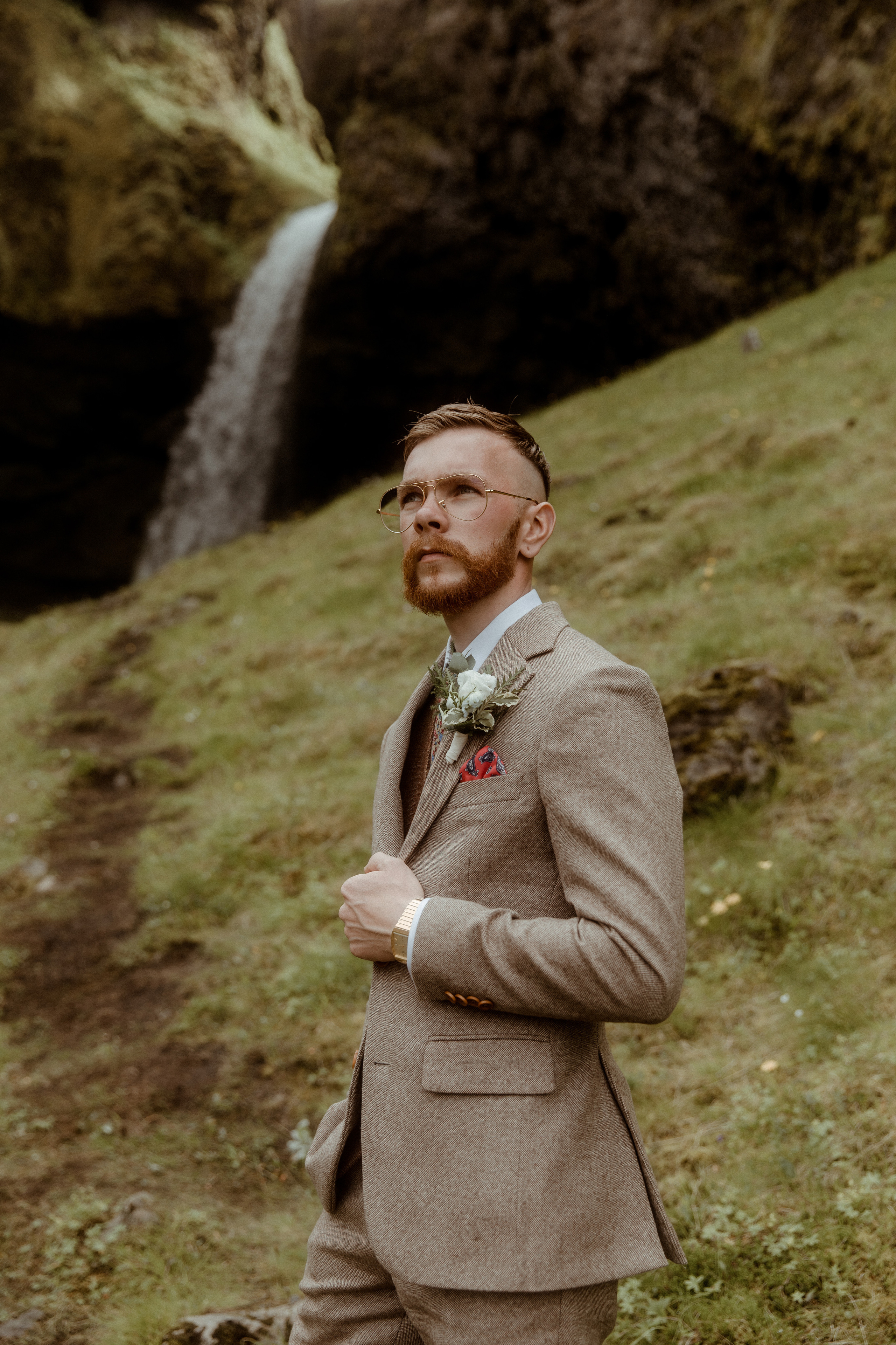 Iceland Secret Waterfall Elopement. Iceland elopement photo and video | Nikolaichik Photo