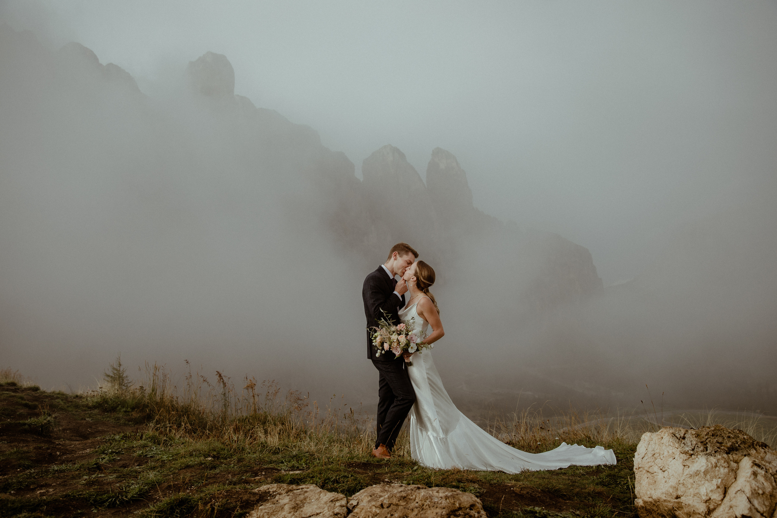 intimate elopement in Dolomites