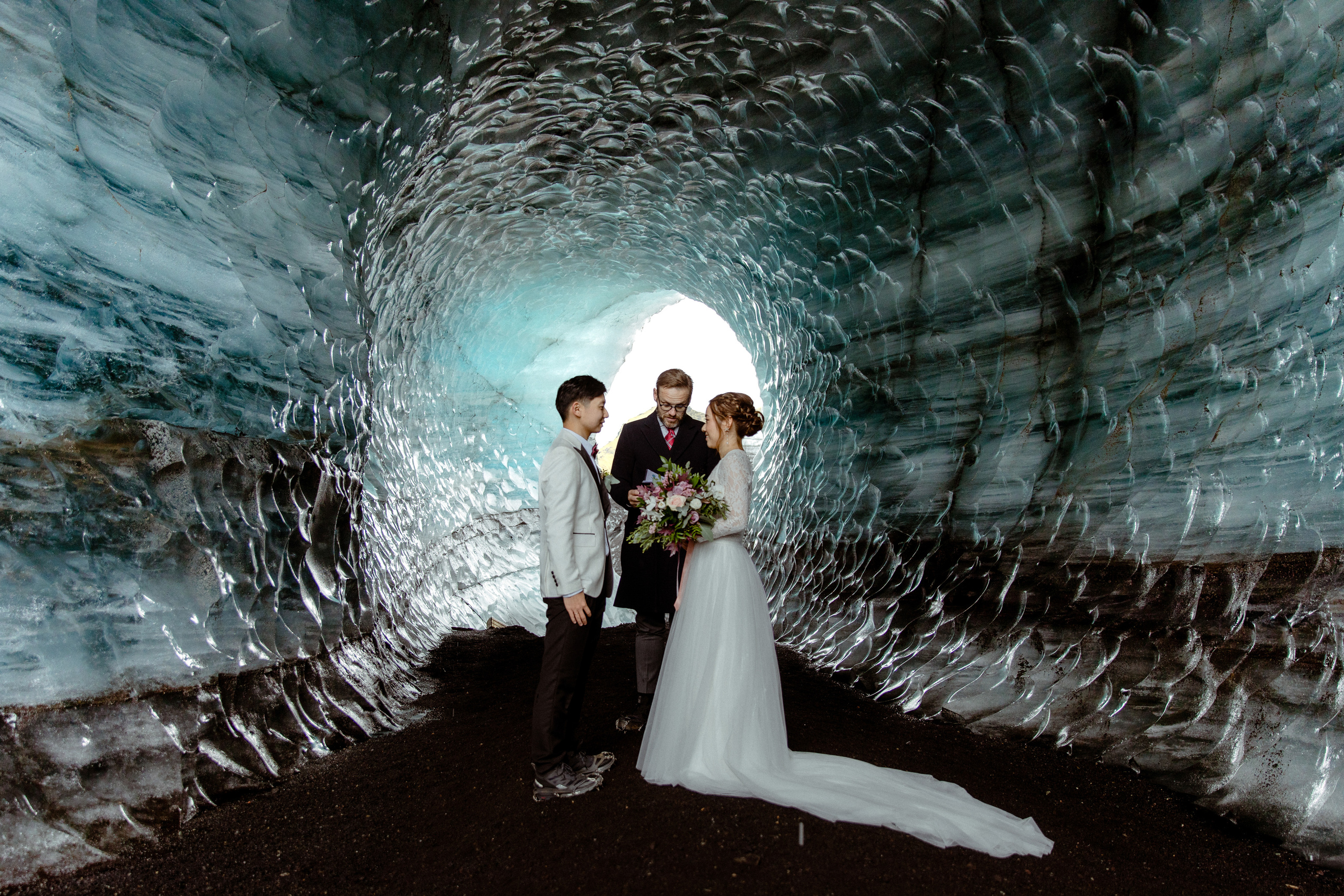 Adventure Ice Cave Elopement in Iceland. Iceland elopement photographer & videographer