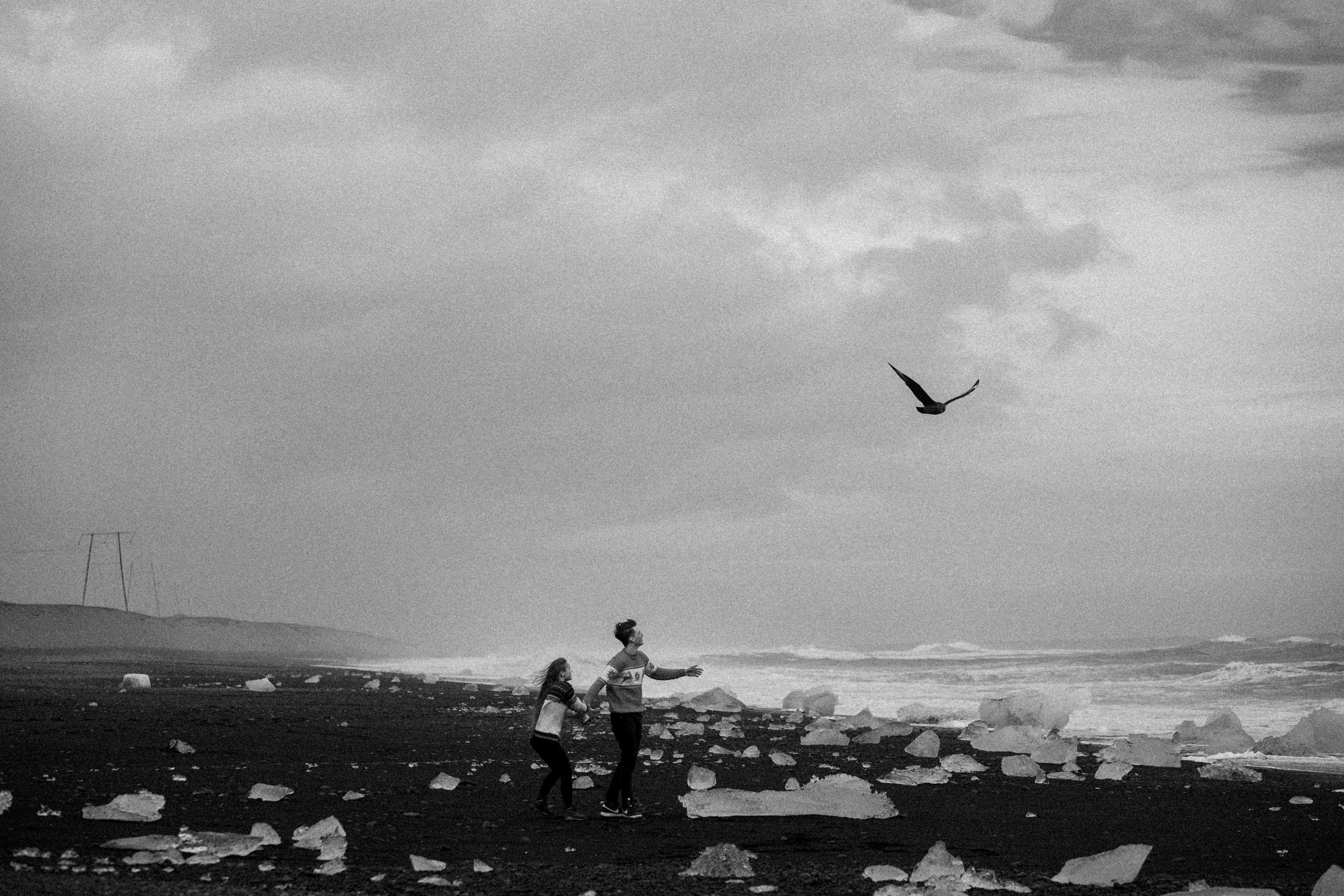 Couple photoshoot in front of volcano eruption in Iceland. Iceland elopement photo and video | Nikolaichik Photo
