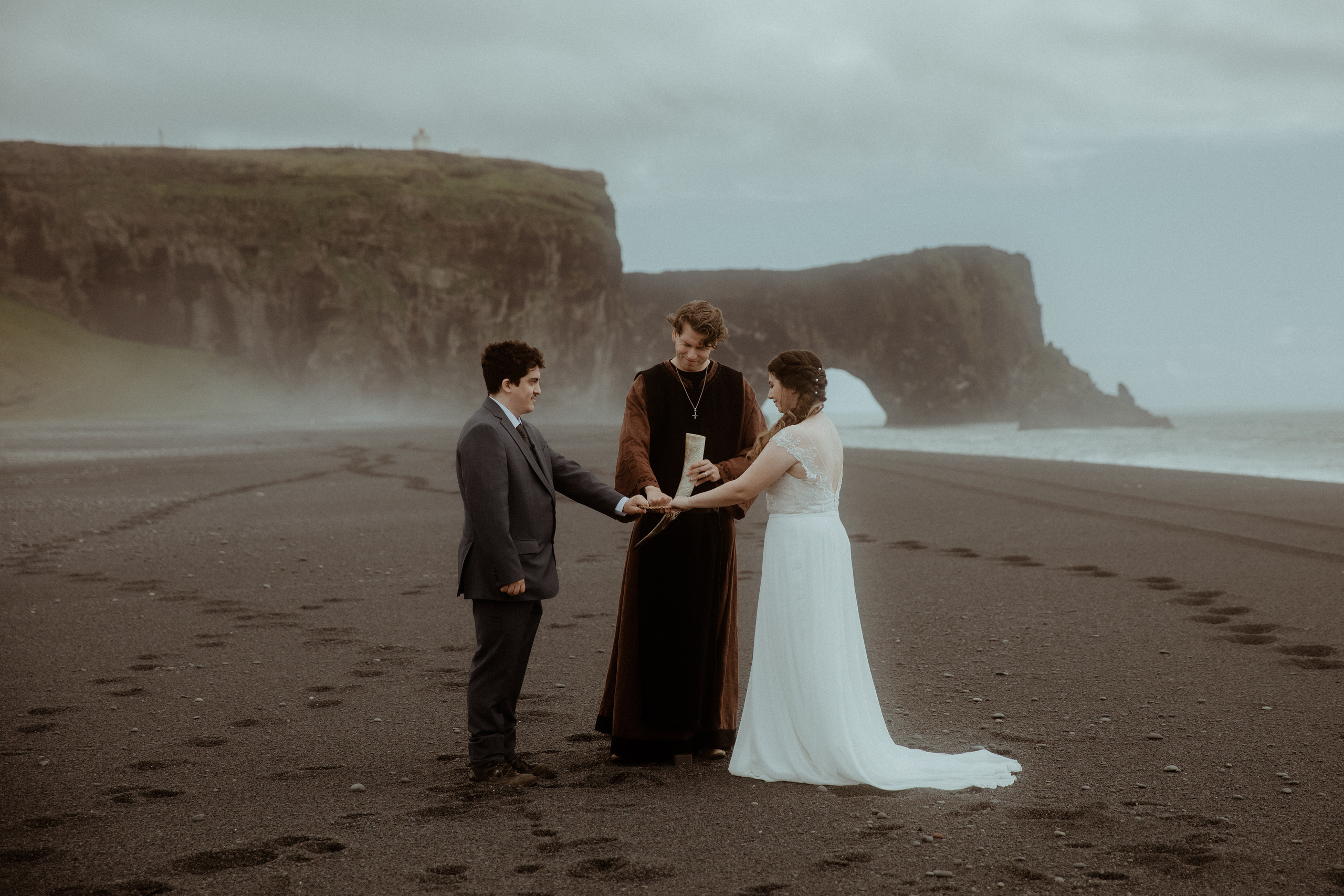 Private Black Sand Beach Elopement. Iceland elopement photographer & videographer