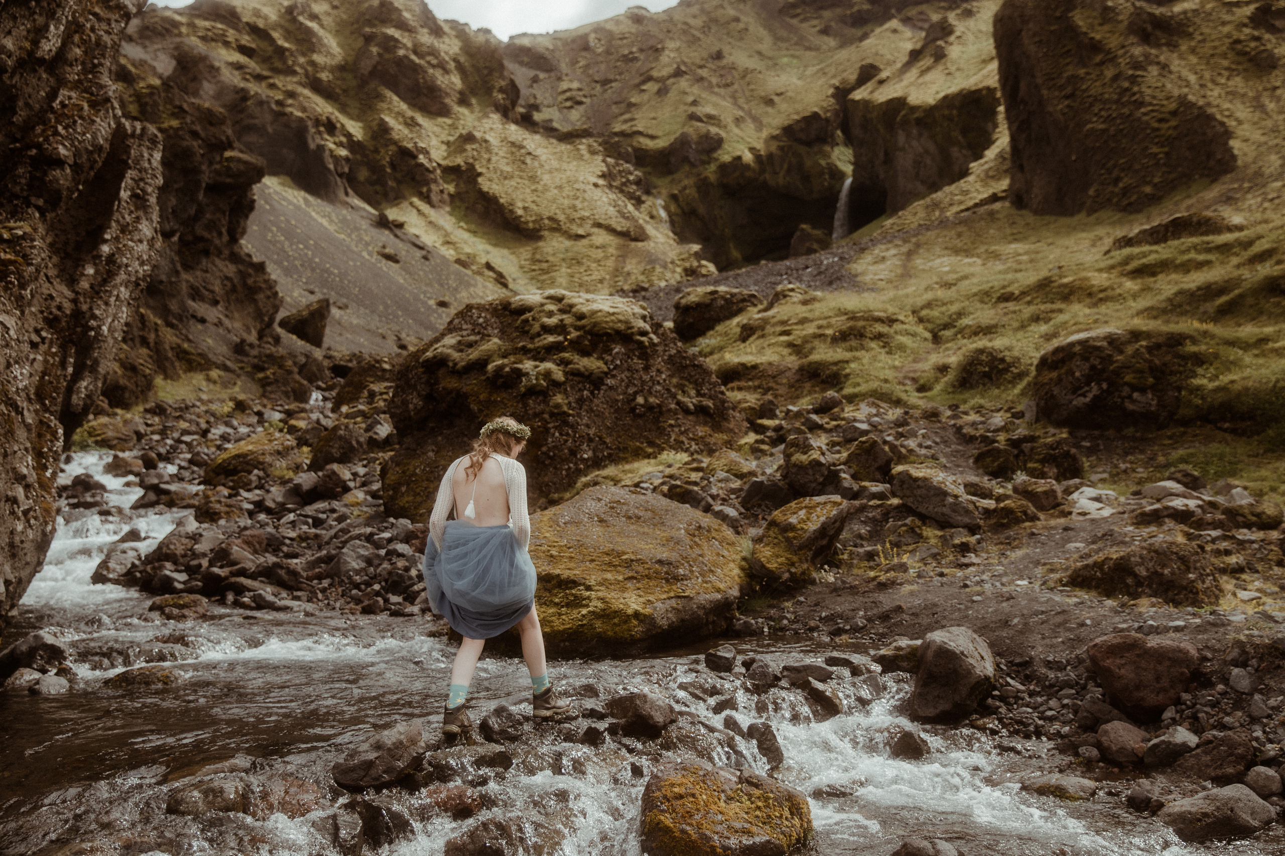 Iceland Secret Waterfall Elopement. Iceland elopement photo and video | Nikolaichik Photo