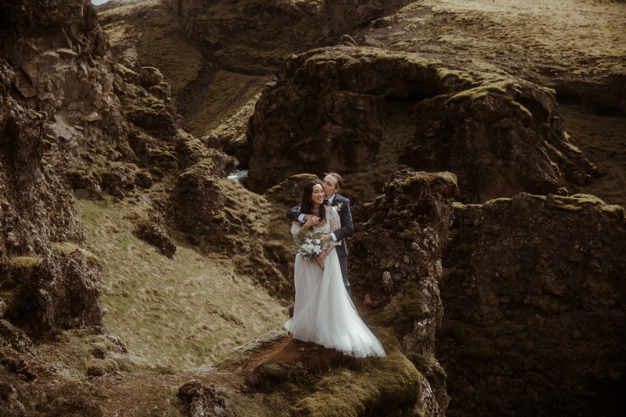Hiking Iceland Elopement. Iceland elopement photographer & videographer
