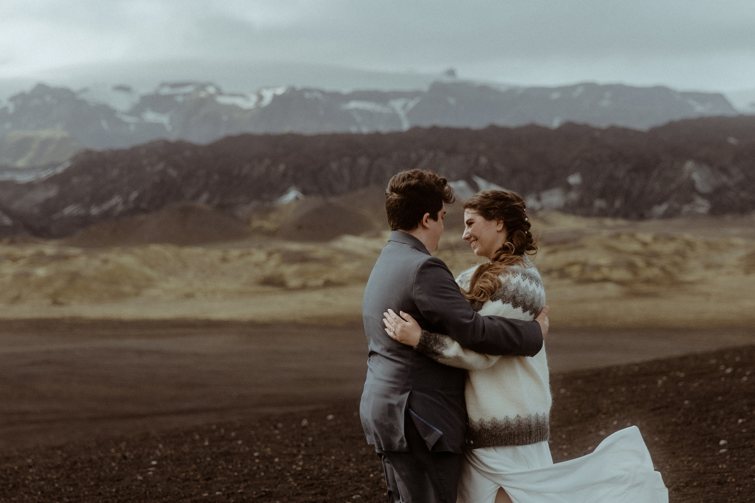 Private Black Sand Beach Elopement. Iceland elopement photographer & videographer