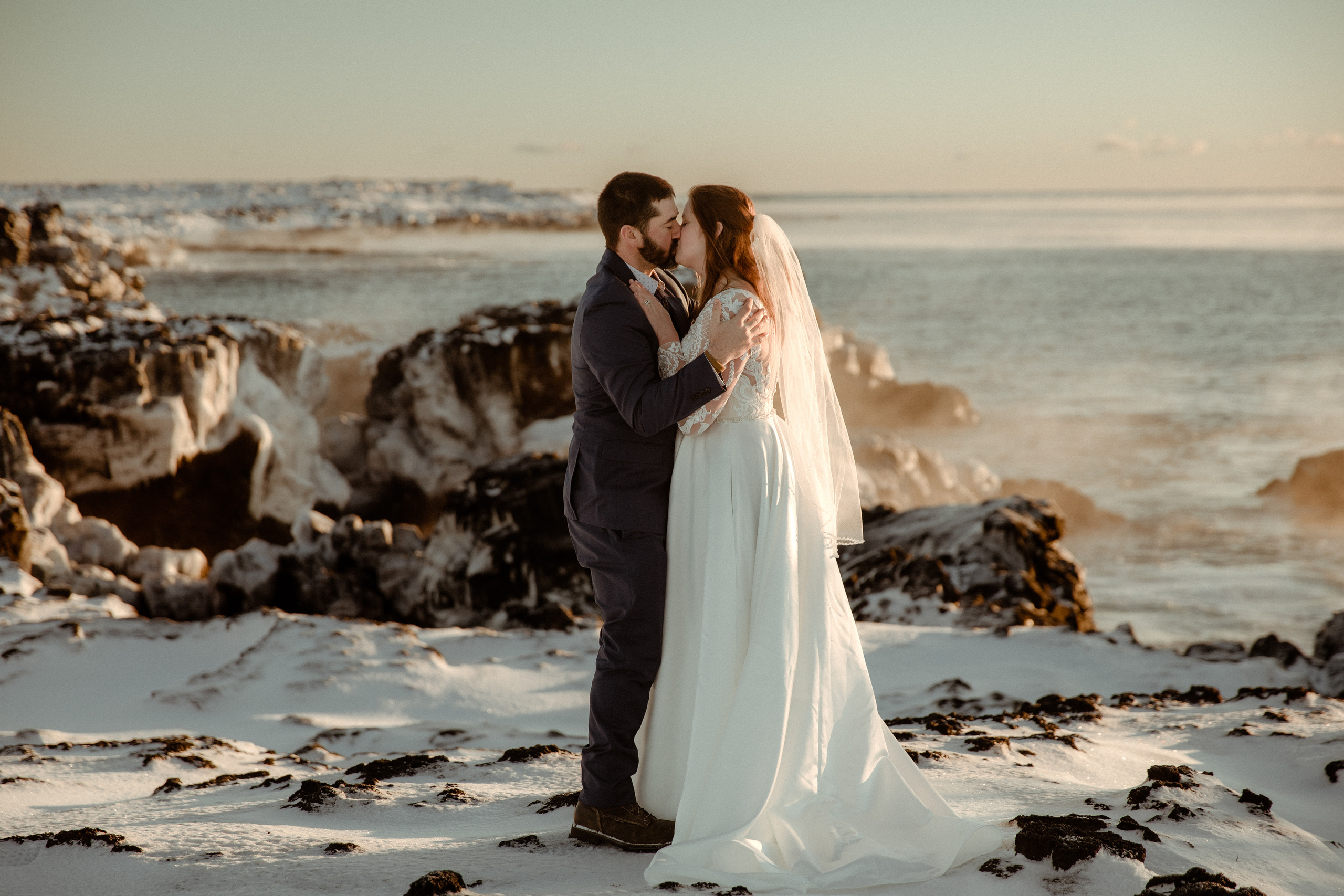 Golden Hour Elopement in Iceland. Iceland elopement photographer & videographer