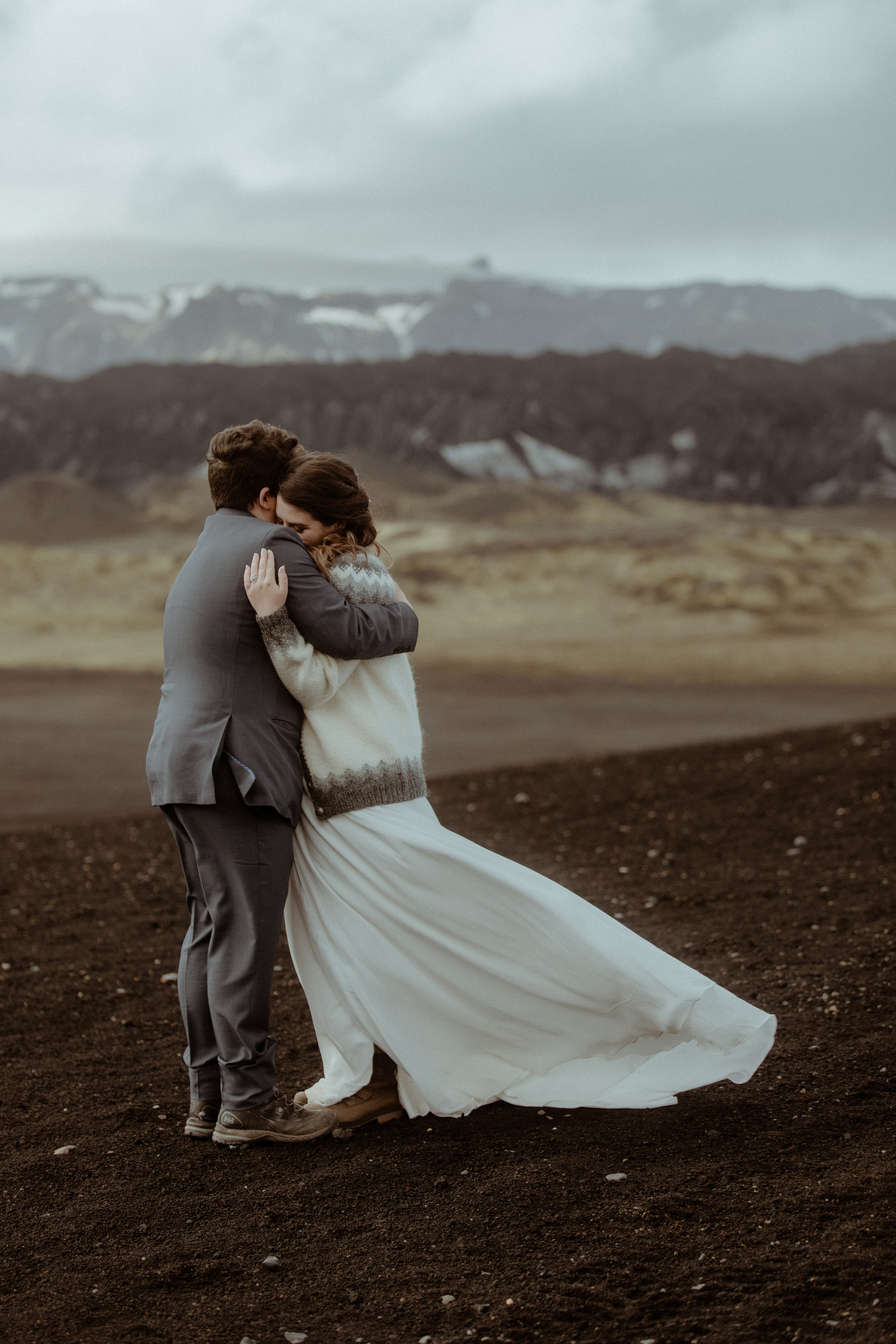 Private Black Sand Beach Elopement. Iceland elopement photographer & videographer