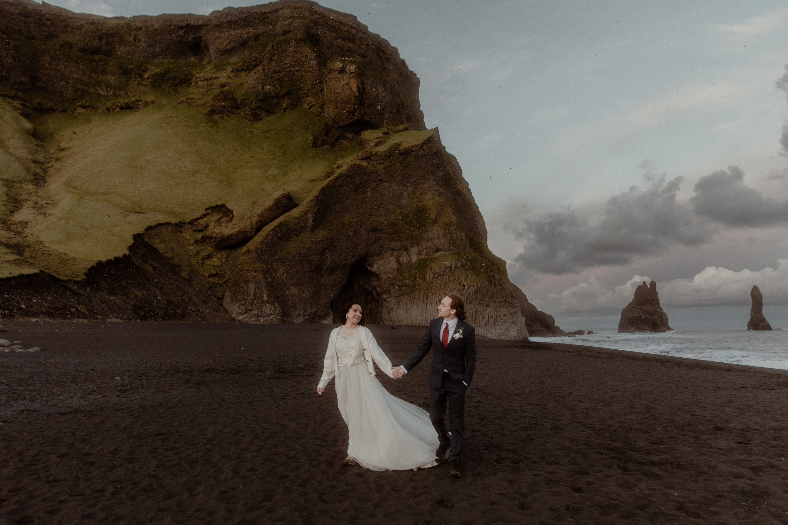 Hiking Iceland Elopement. Iceland elopement photographer & videographer
