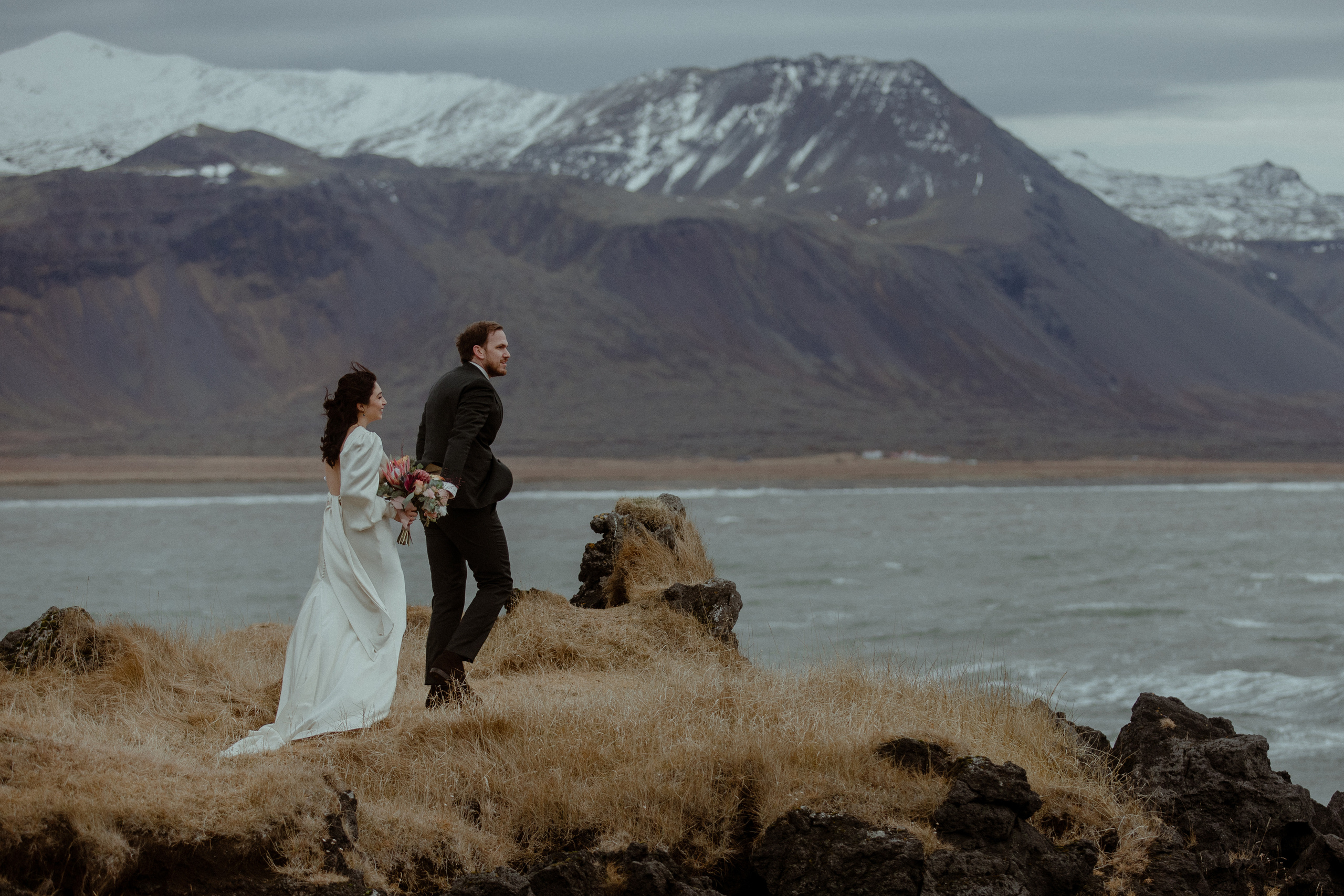 Elopement at Snaefellsnes Iceland | Wedding photos with Icelandic horses. Iceland elopement photo and video | Nikolaichik Photo