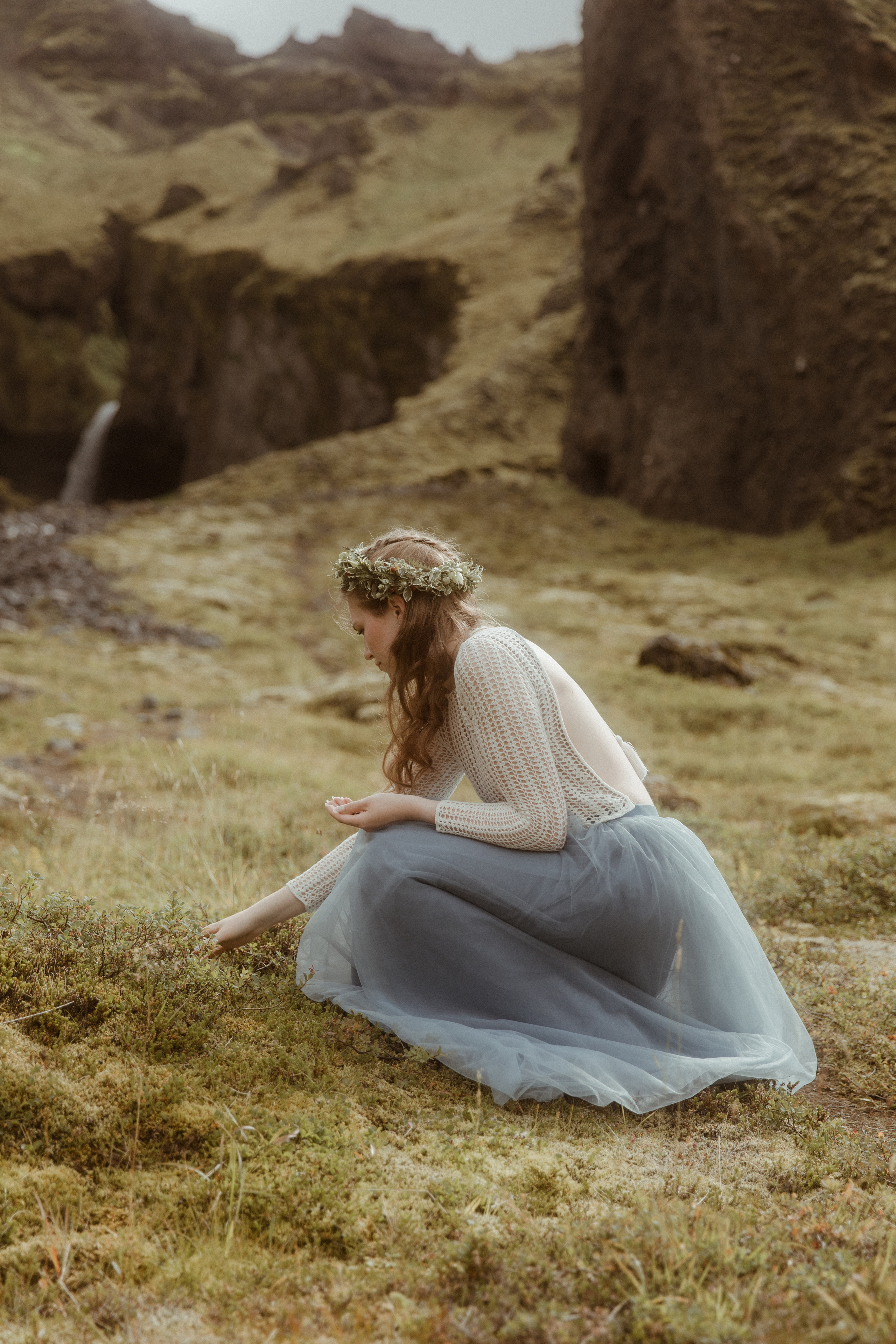 Iceland Secret Waterfall Elopement. Iceland elopement photo and video | Nikolaichik Photo