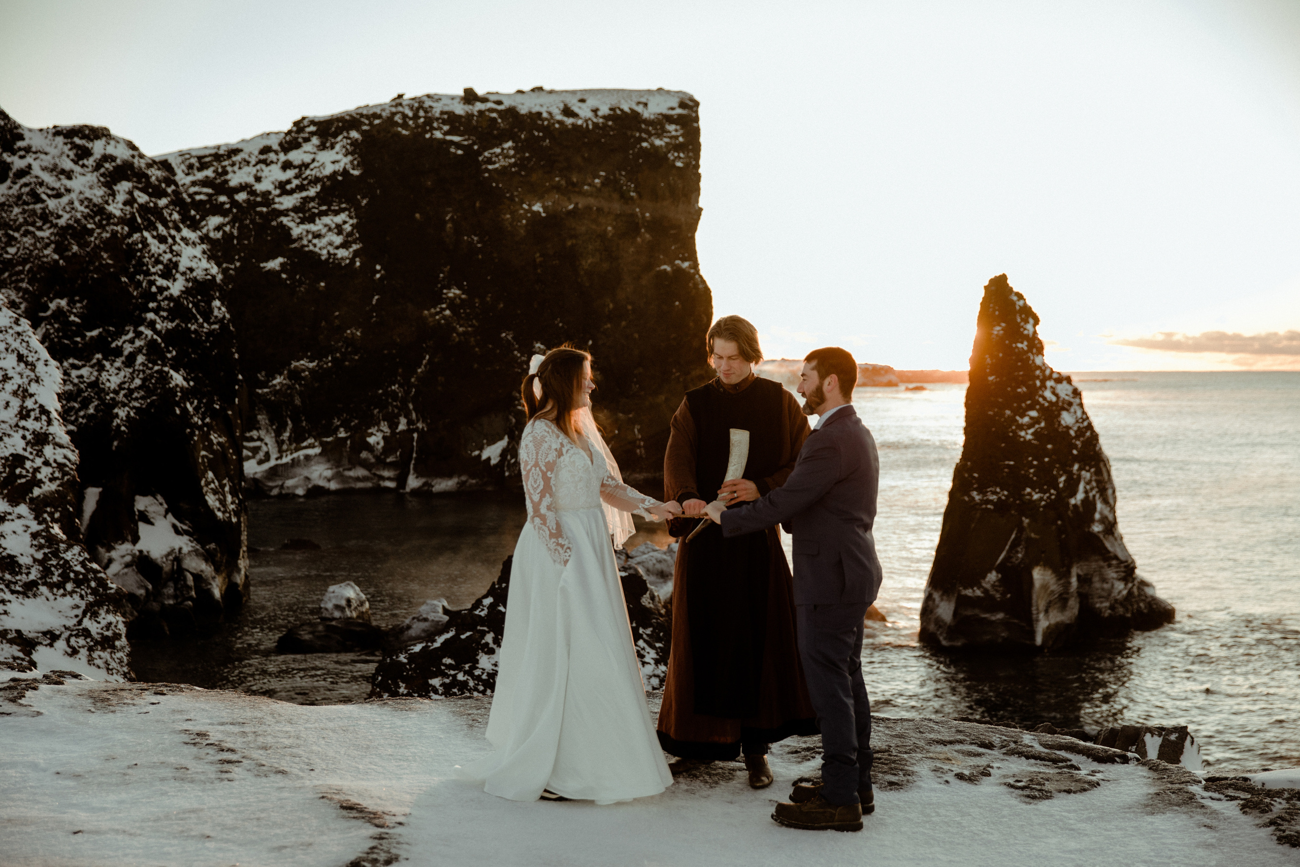Golden Hour Elopement in Iceland. Iceland elopement photographer & videographer