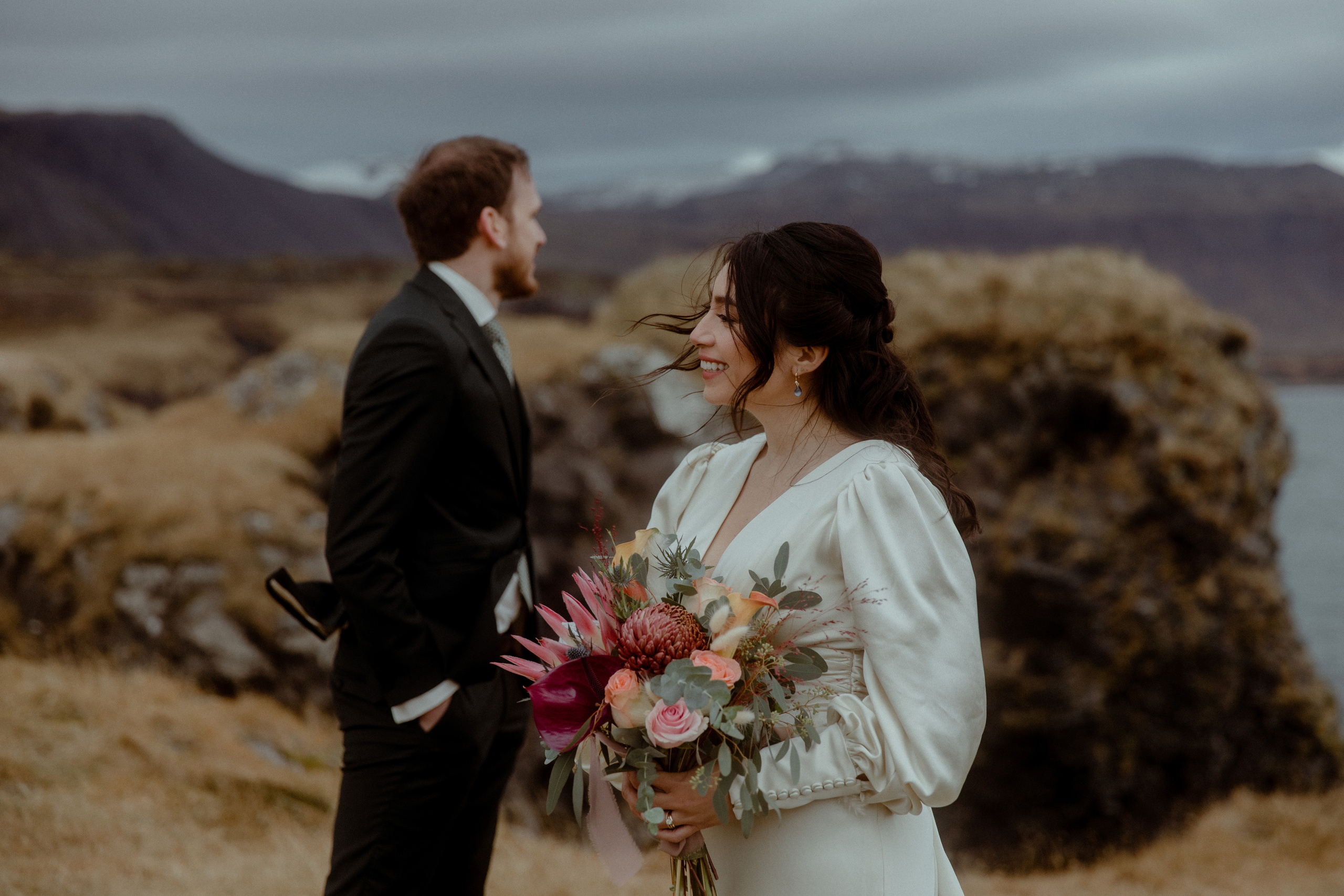 Elopement at Snaefellsnes Iceland | Wedding photos with Icelandic horses. Iceland elopement photo and video | Nikolaichik Photo