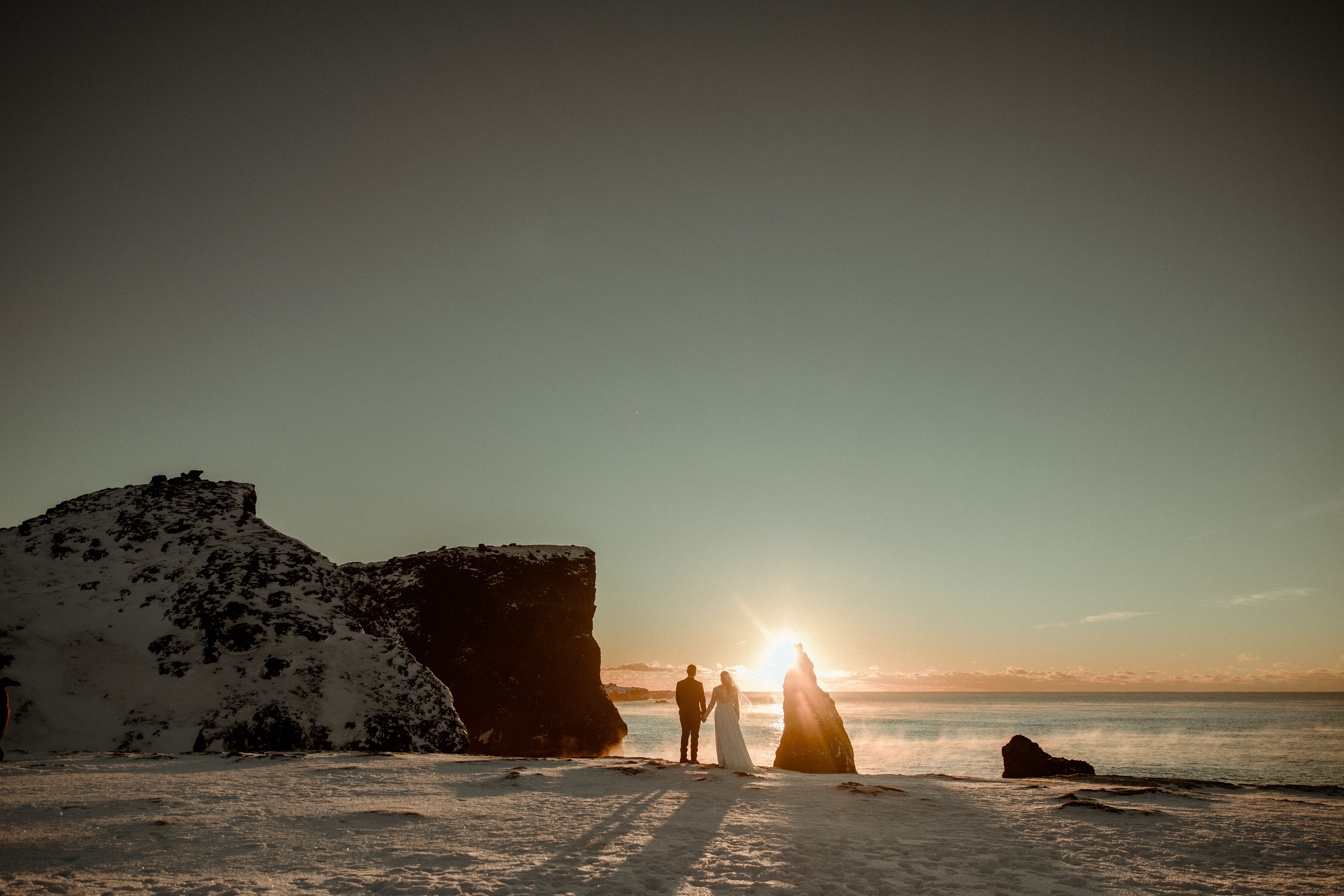 Golden Hour Elopement in Iceland. Iceland elopement photographer & videographer
