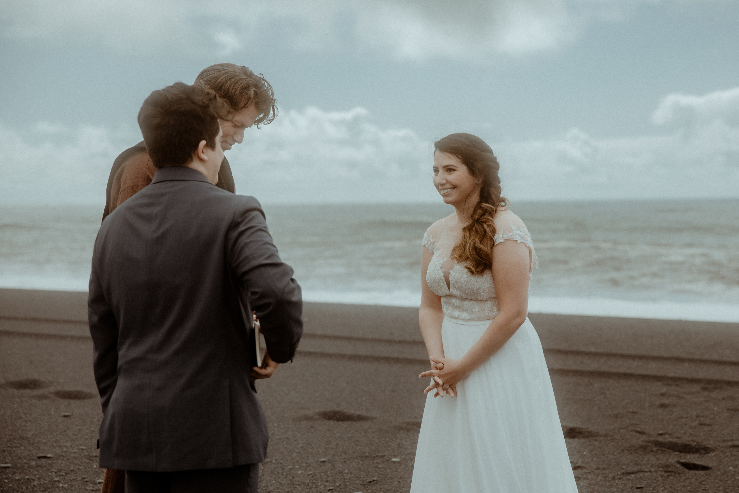 Private Black Sand Beach Elopement. Iceland elopement photographer & videographer