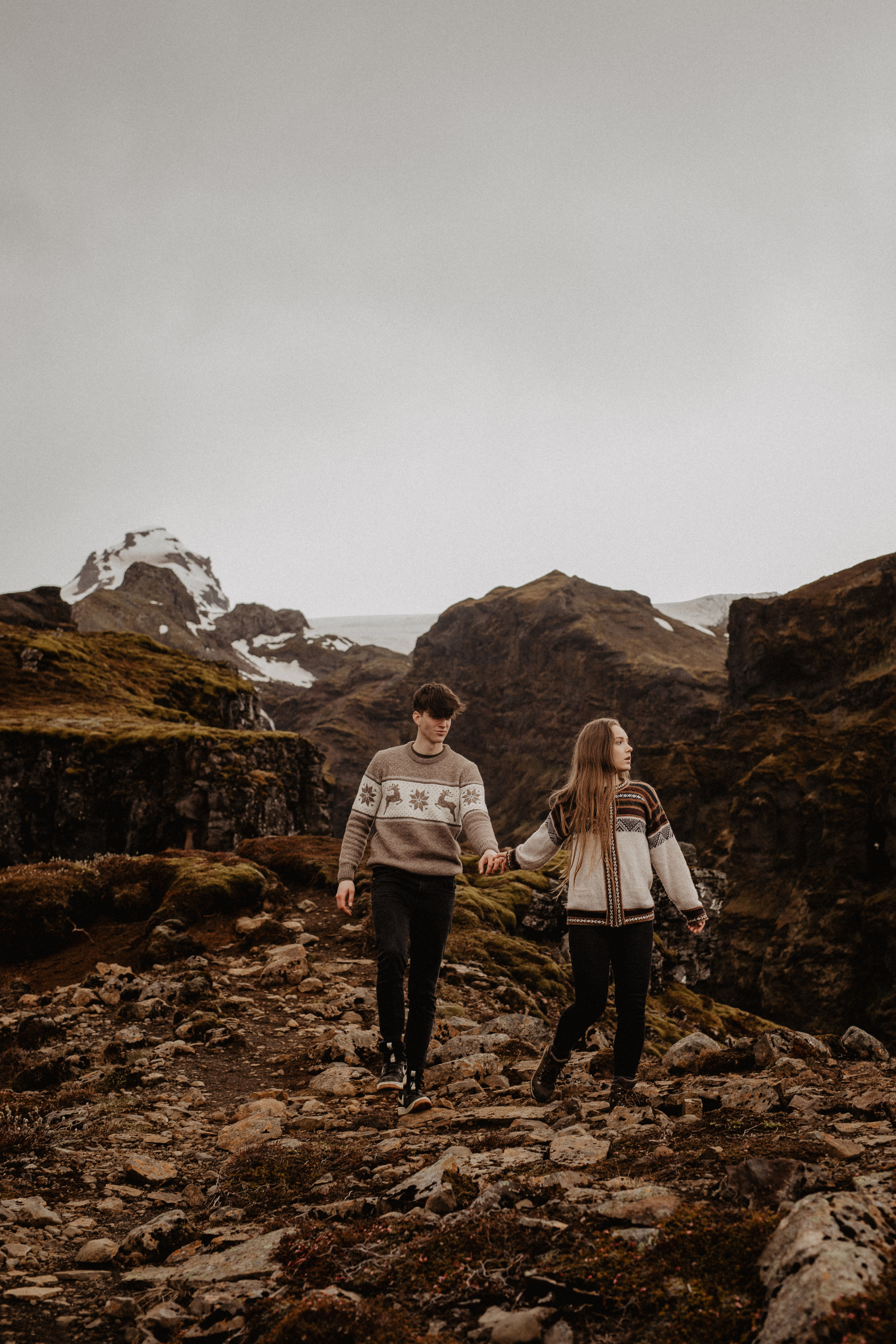 Couple photoshoot in front of volcano eruption in Iceland. Iceland elopement photo and video | Nikolaichik Photo