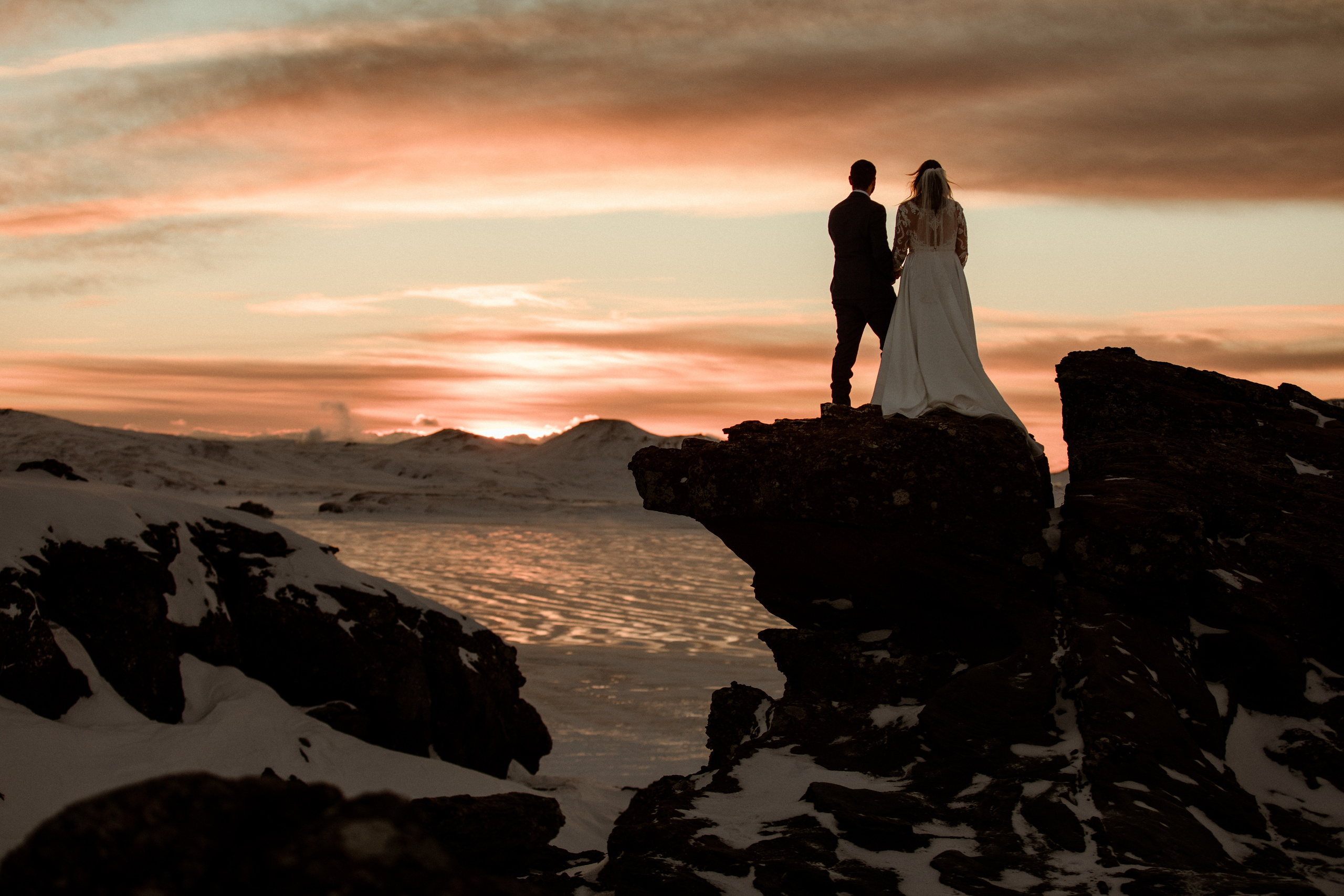 Golden Hour Elopement in Iceland. Iceland elopement photographer & videographer