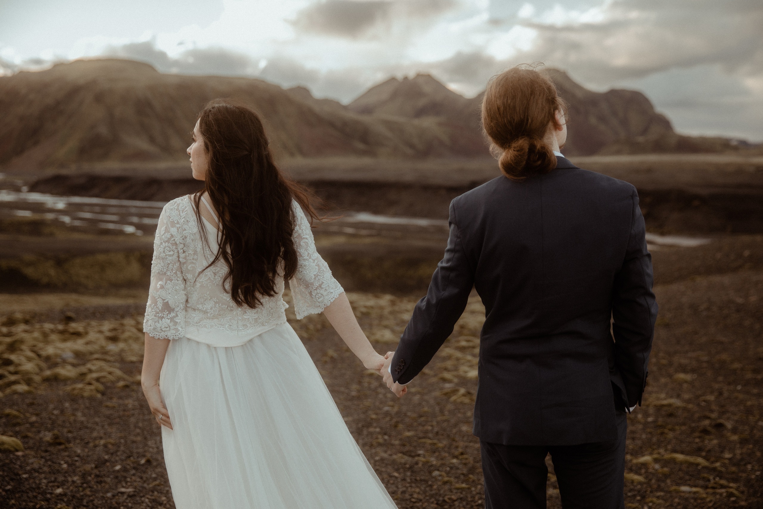 Hiking Iceland Elopement. Iceland elopement photographer & videographer