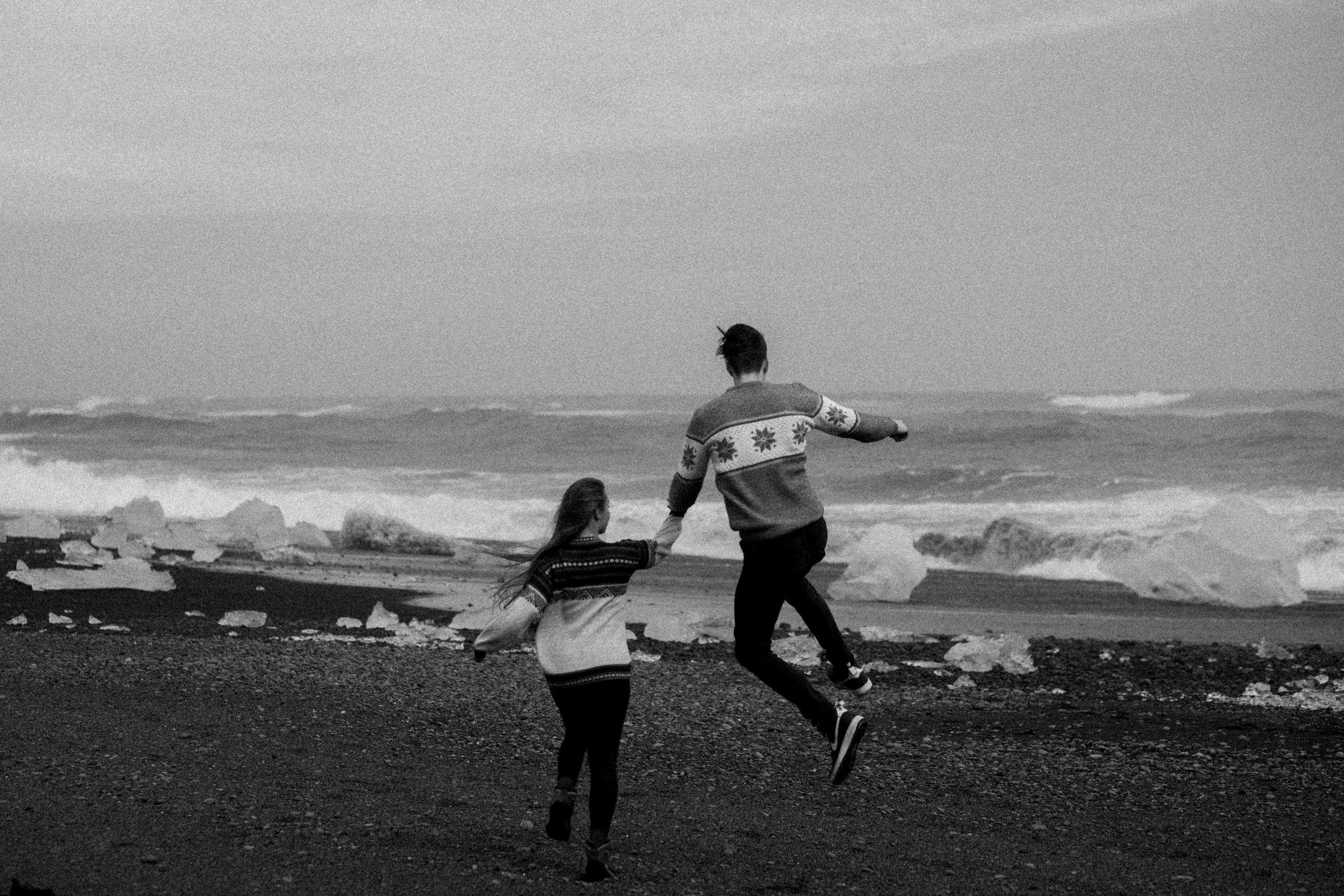 Couple photoshoot in front of volcano eruption in Iceland. Iceland elopement photo and video | Nikolaichik Photo