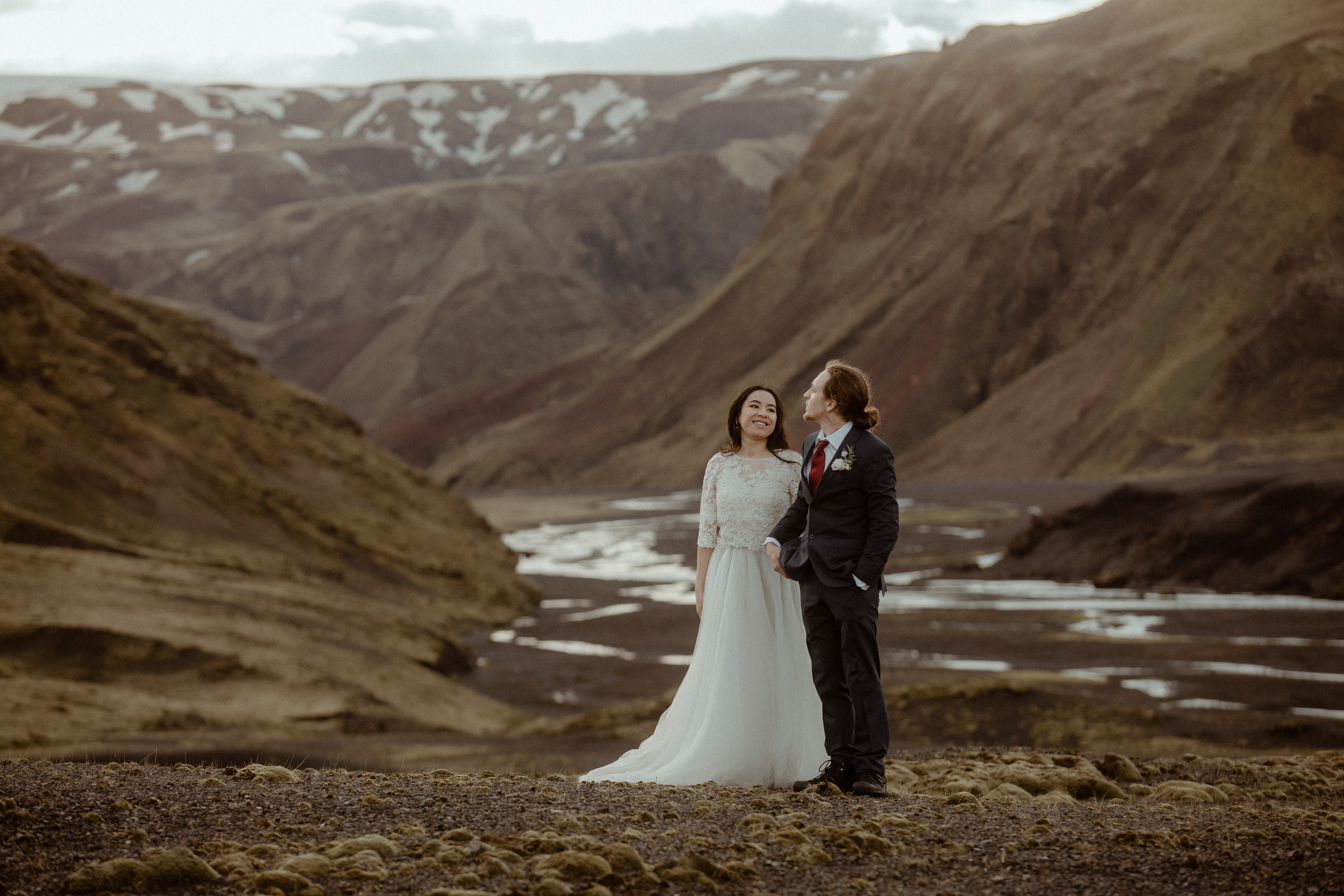 Hiking Iceland Elopement. Iceland elopement photographer & videographer