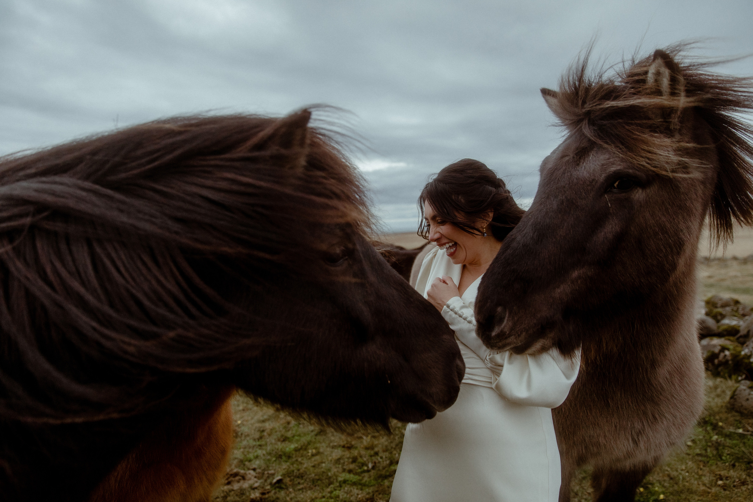 Elopement at Snaefellsnes Iceland | Wedding photos with Icelandic horses. Iceland elopement photo and video | Nikolaichik Photo