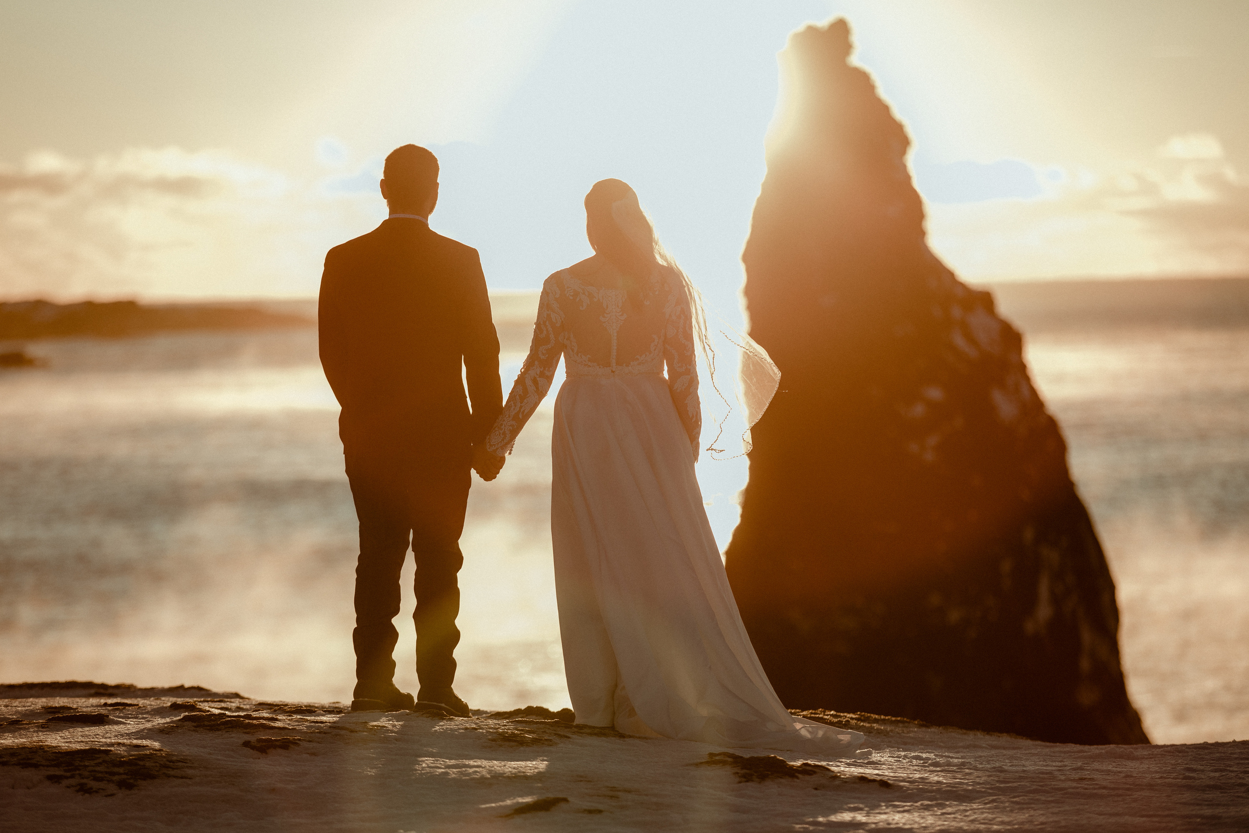 Golden Hour Elopement in Iceland. Iceland elopement photographer & videographer