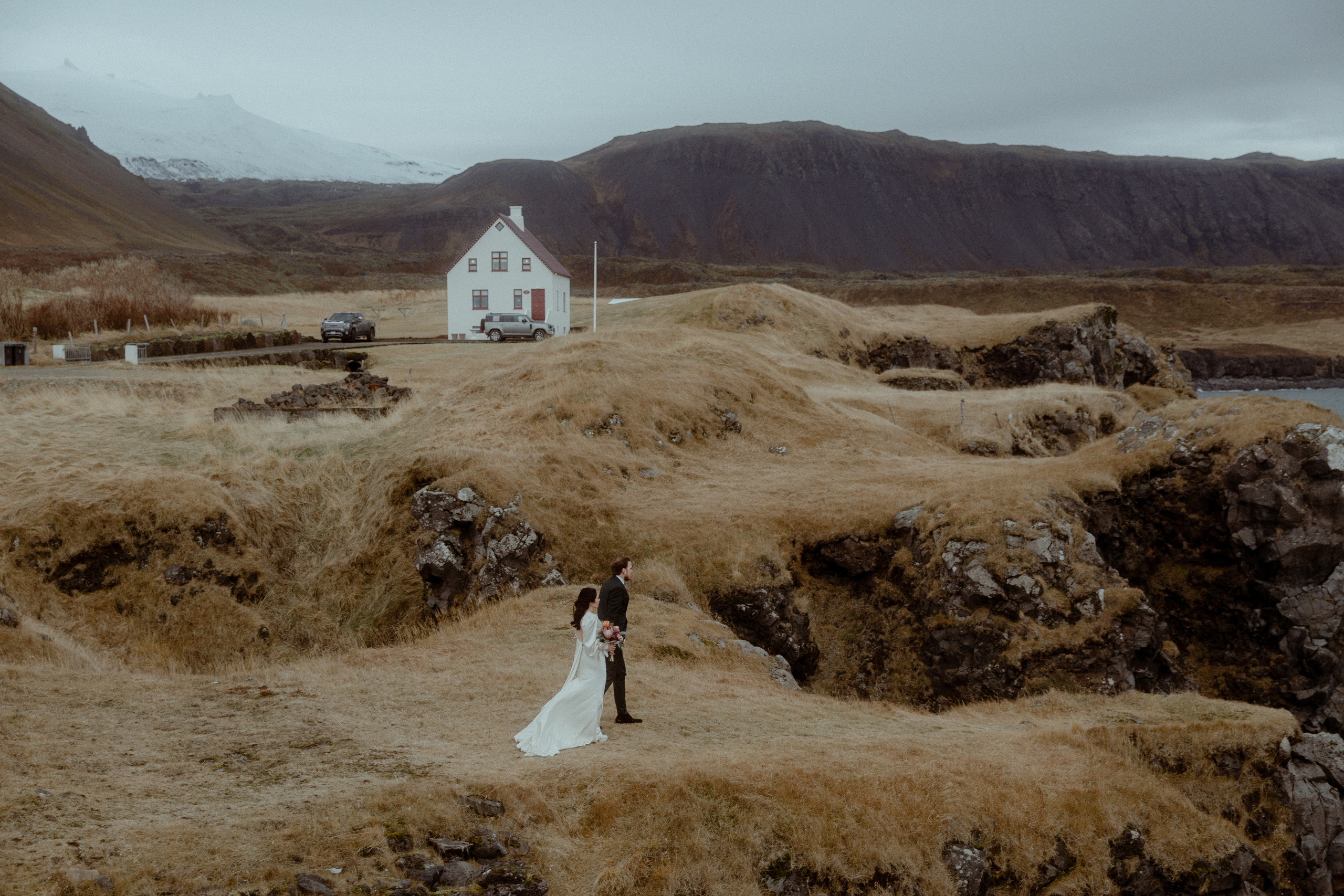 Elopement at Snaefellsnes Iceland | Wedding photos with Icelandic horses. Iceland elopement photo and video | Nikolaichik Photo