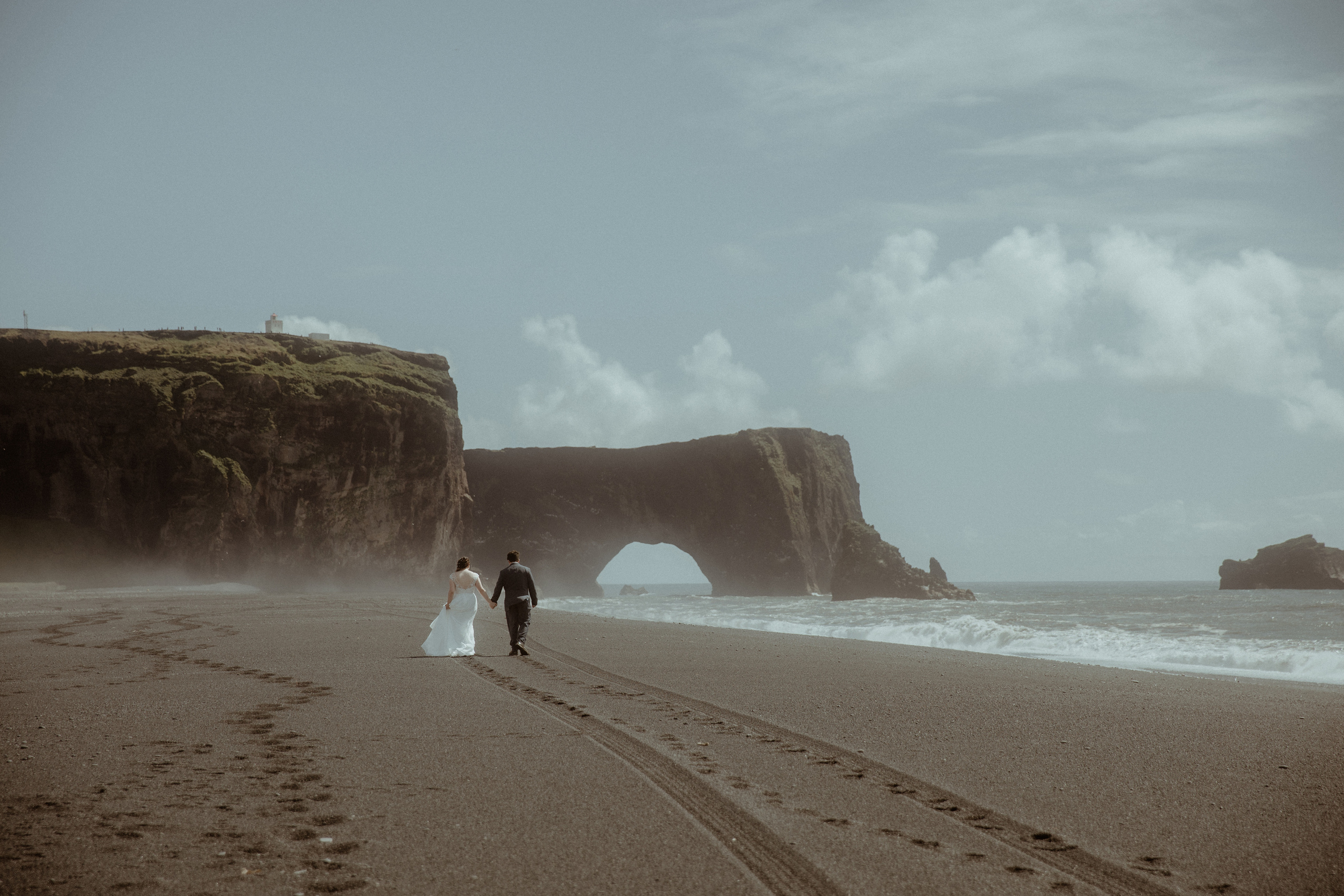 Private Black Sand Beach Elopement. Iceland elopement photographer & videographer