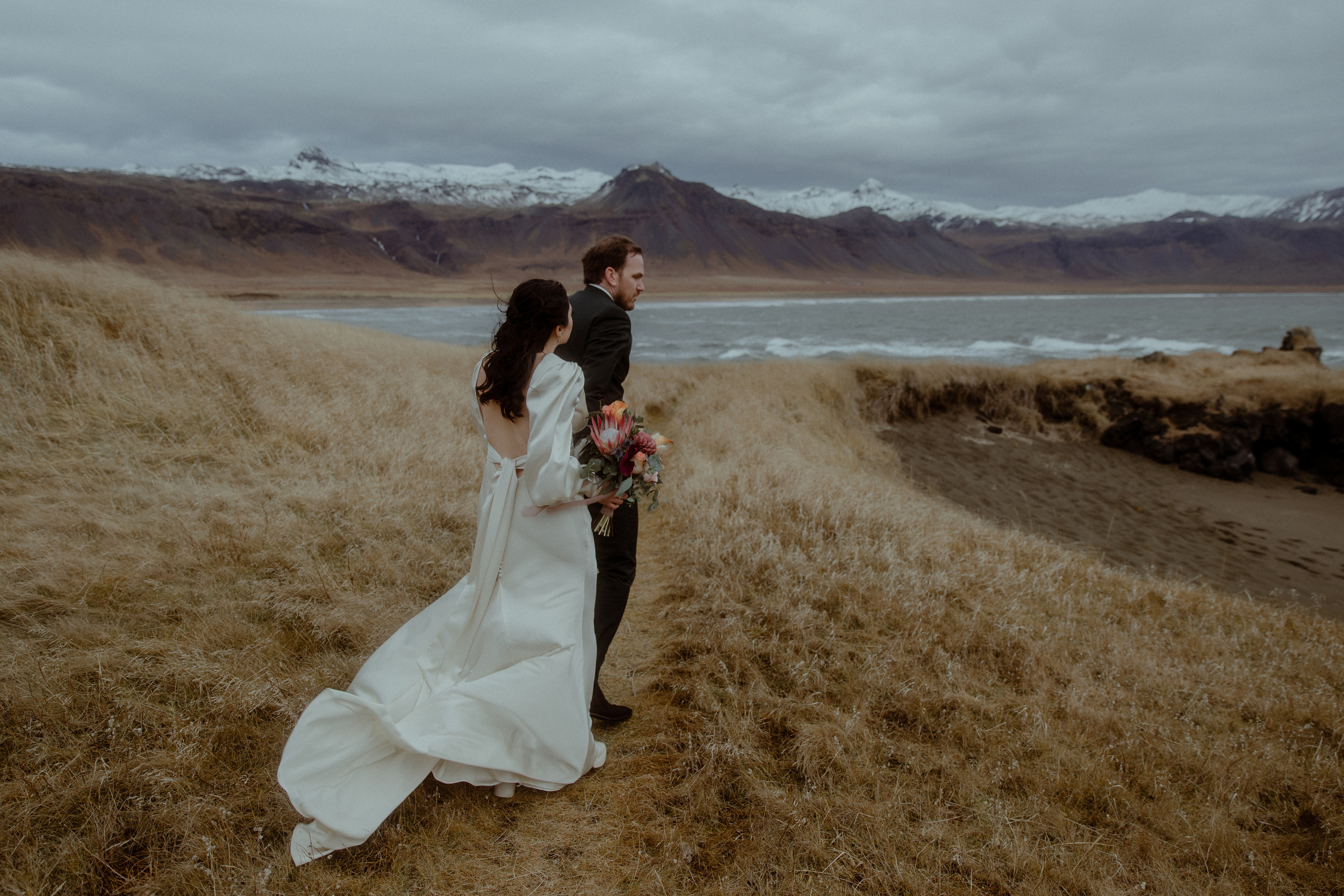 Elopement at Snaefellsnes Iceland | Wedding photos with Icelandic horses. Iceland elopement photo and video | Nikolaichik Photo