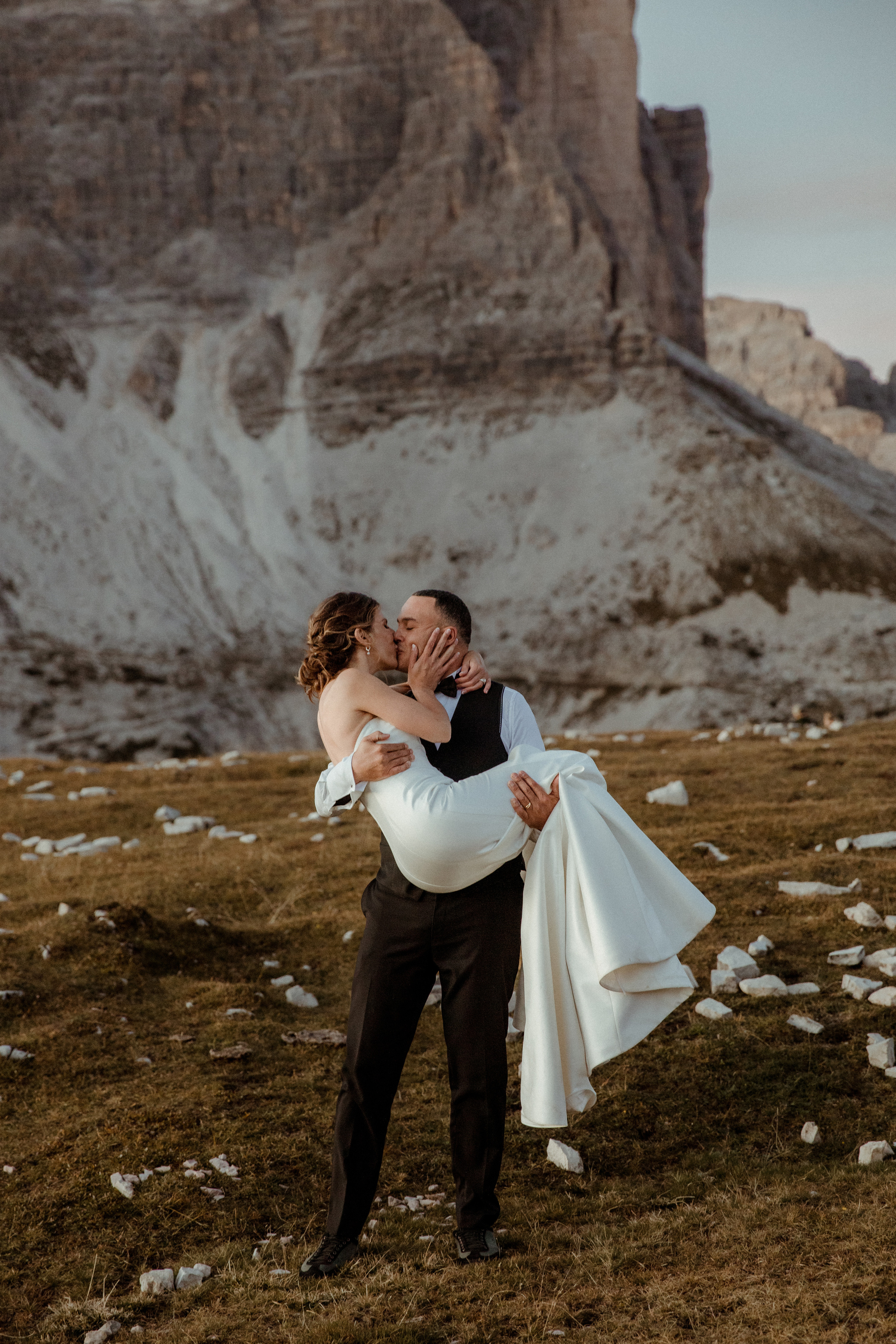Sunrise Dolomites Elopement. Iceland elopement photographer & videographer