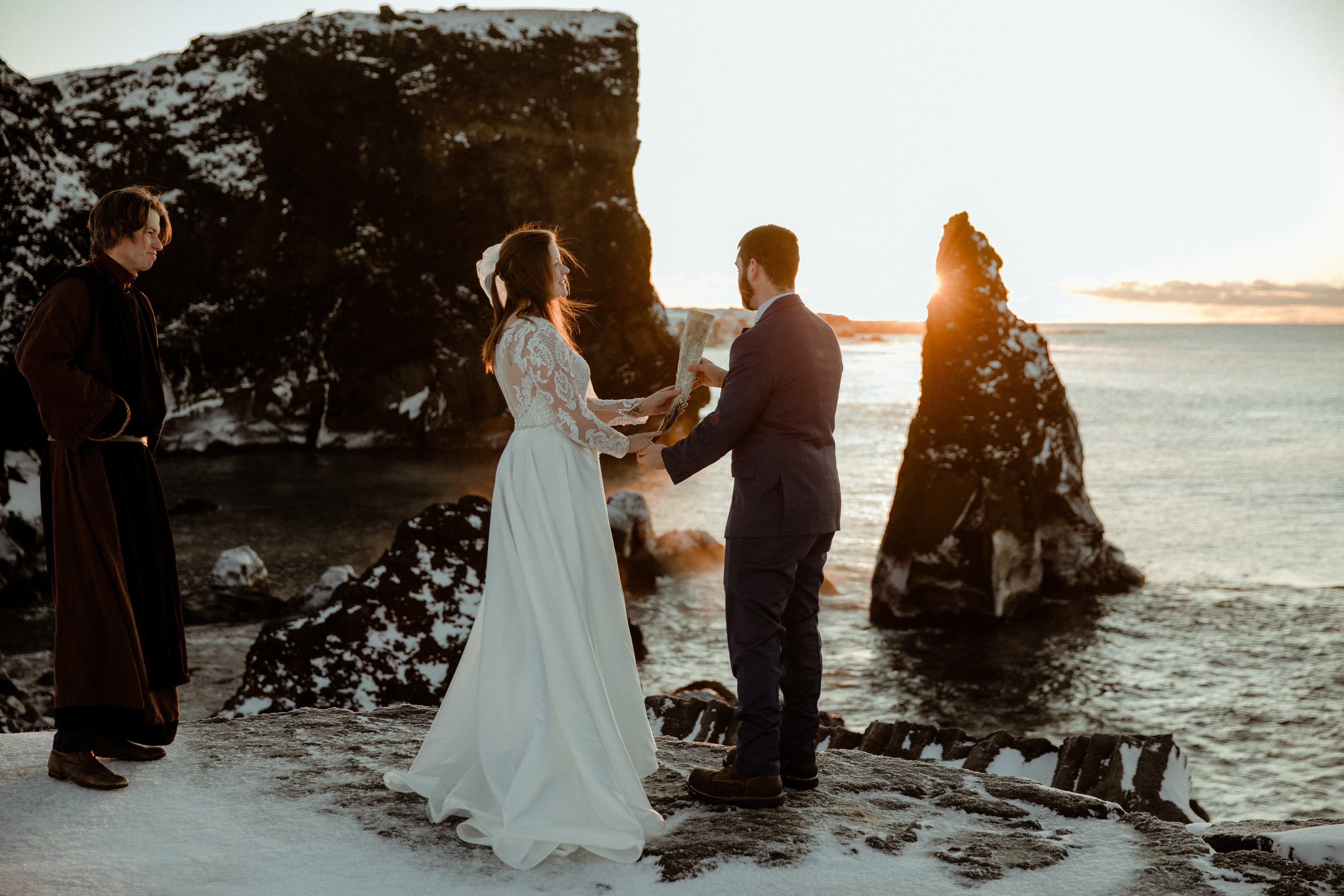Golden Hour Elopement in Iceland. Iceland elopement photographer & videographer