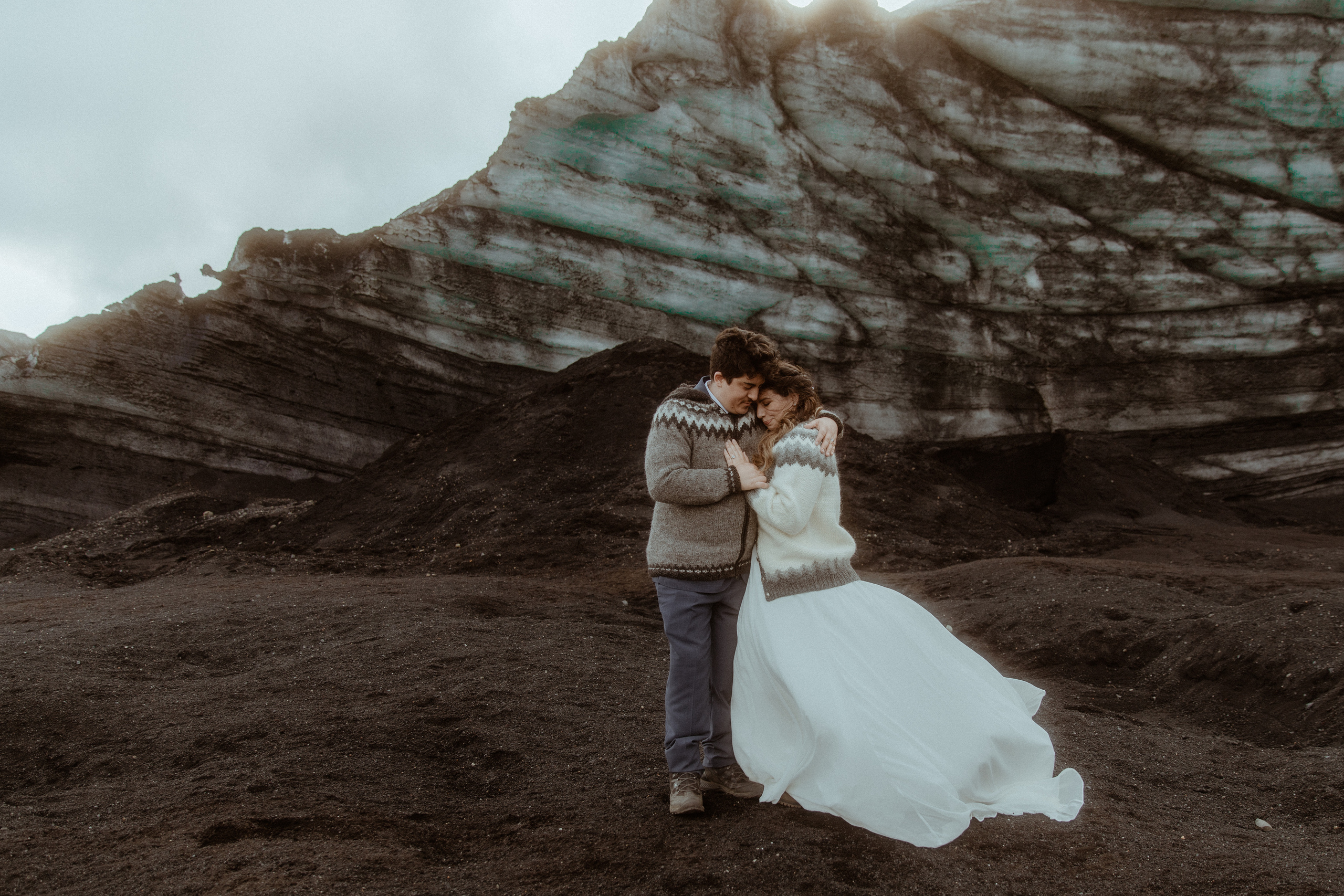 Private Black Sand Beach Elopement. Iceland elopement photographer & videographer