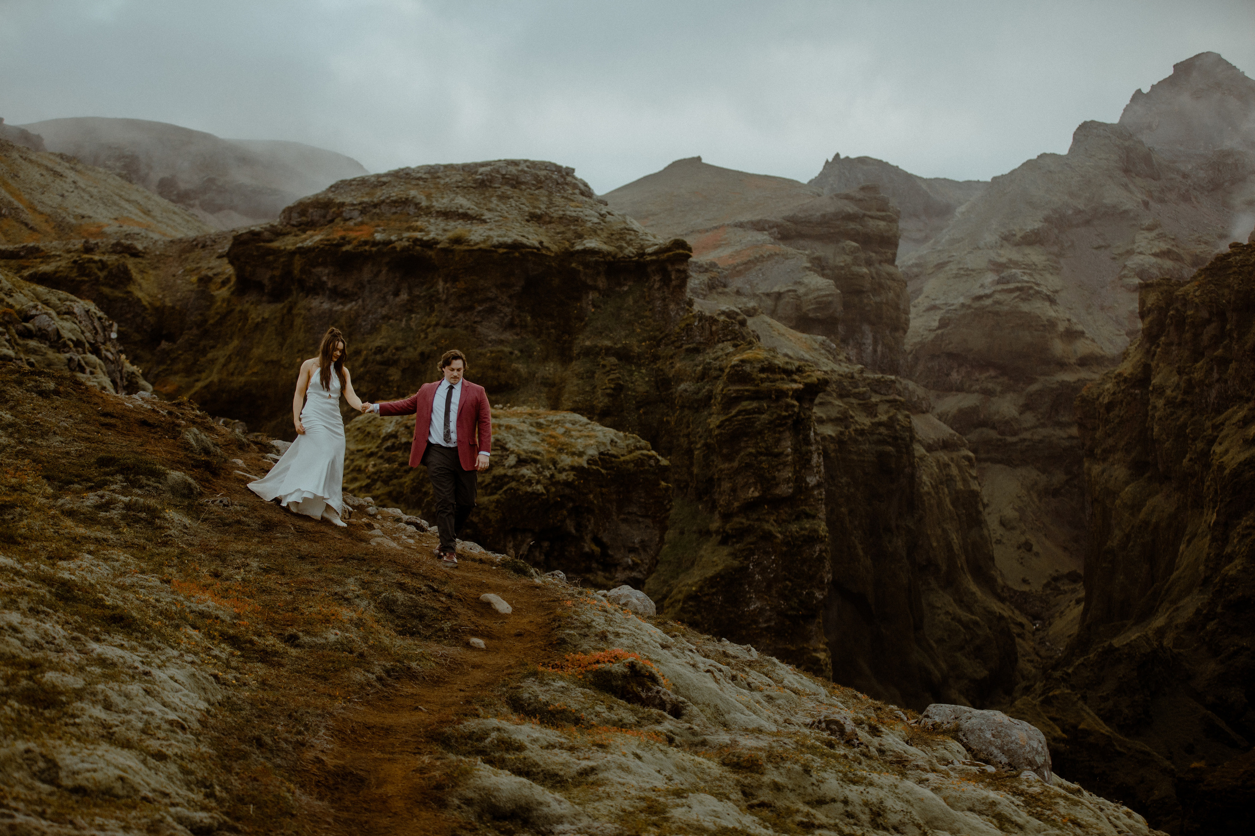 Secret hiking Elopement in Iceland. Iceland elopement photo and video | Nikolaichik Photo