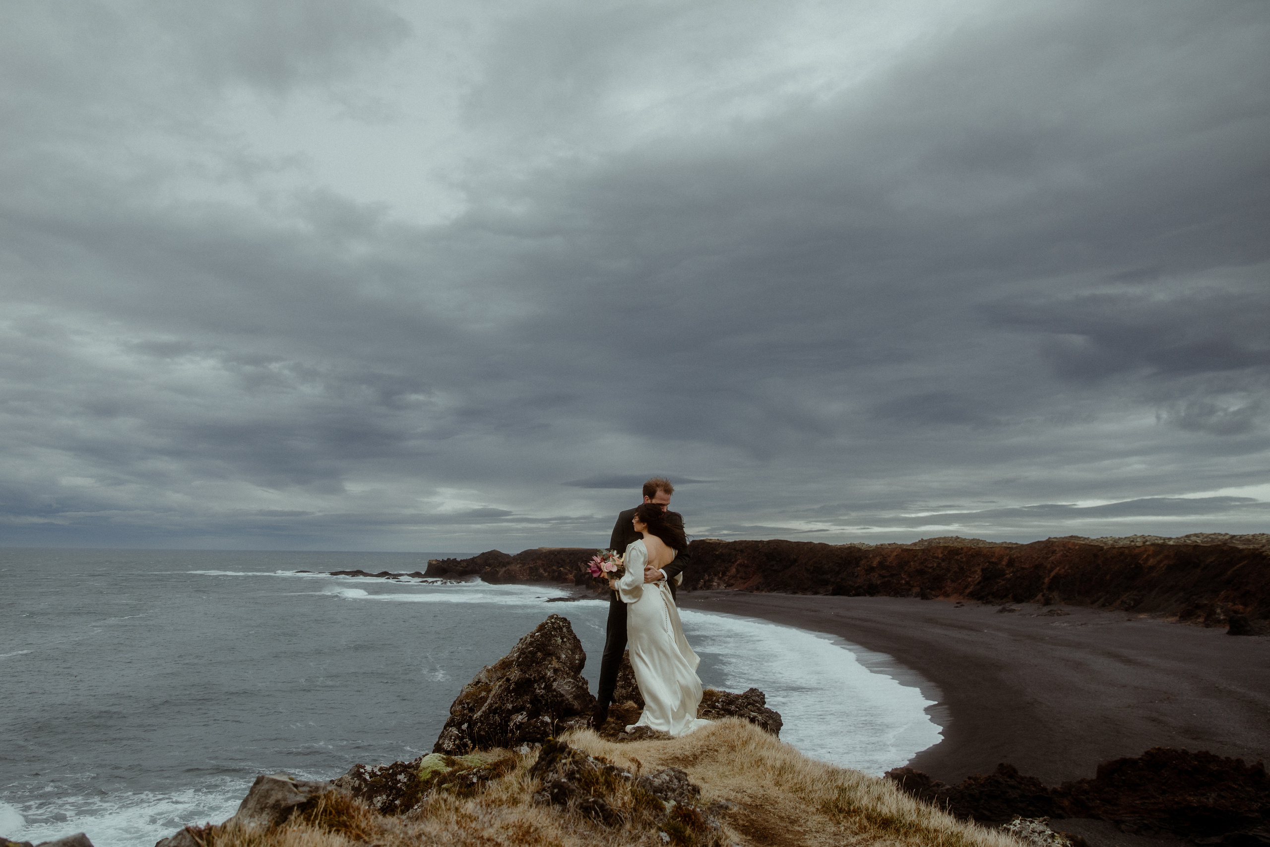 Elopement at Snaefellsnes Iceland | Wedding photos with Icelandic horses. Iceland elopement photo and video | Nikolaichik Photo