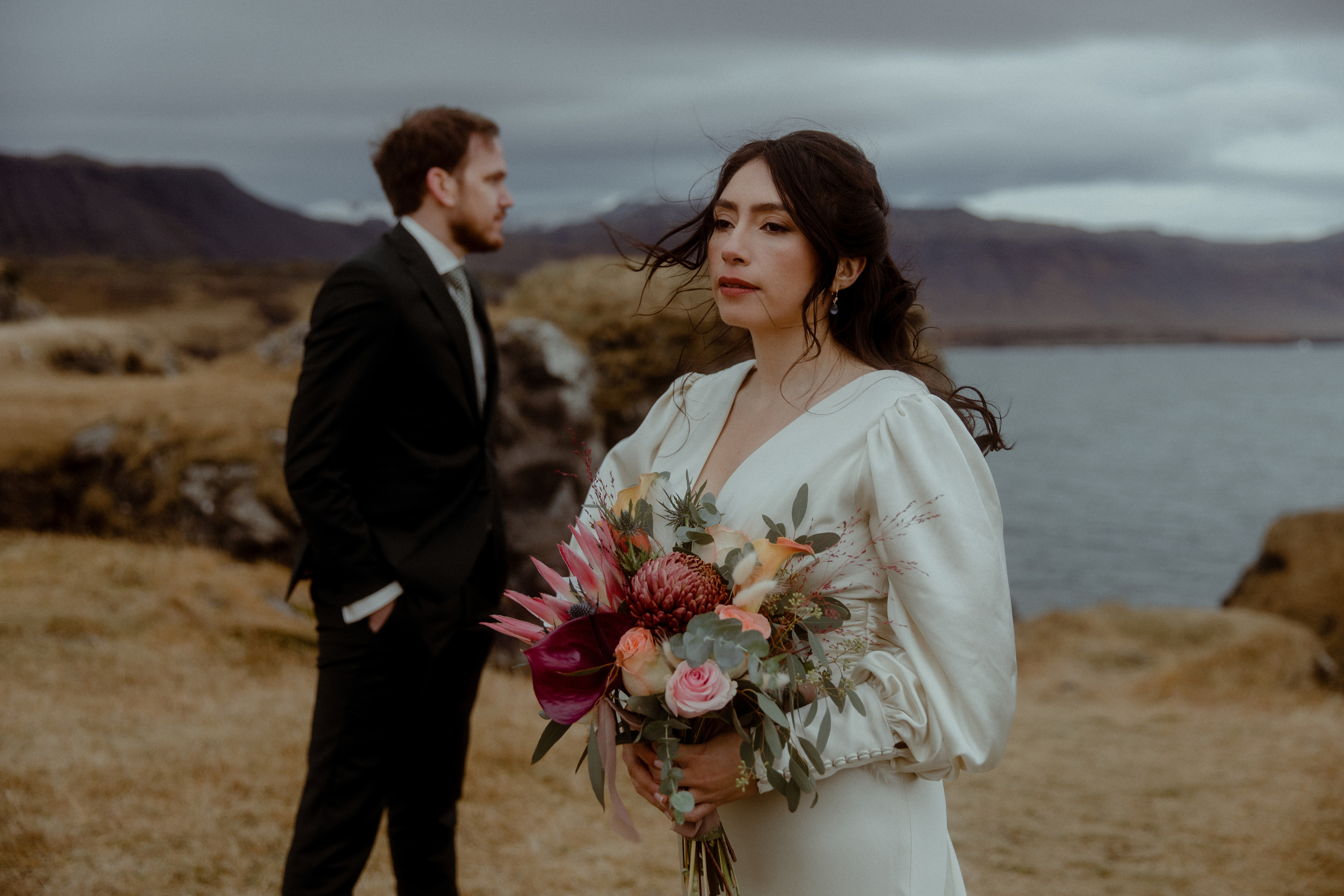 Elopement at Snaefellsnes Iceland | Wedding photos with Icelandic horses. Iceland elopement photo and video | Nikolaichik Photo