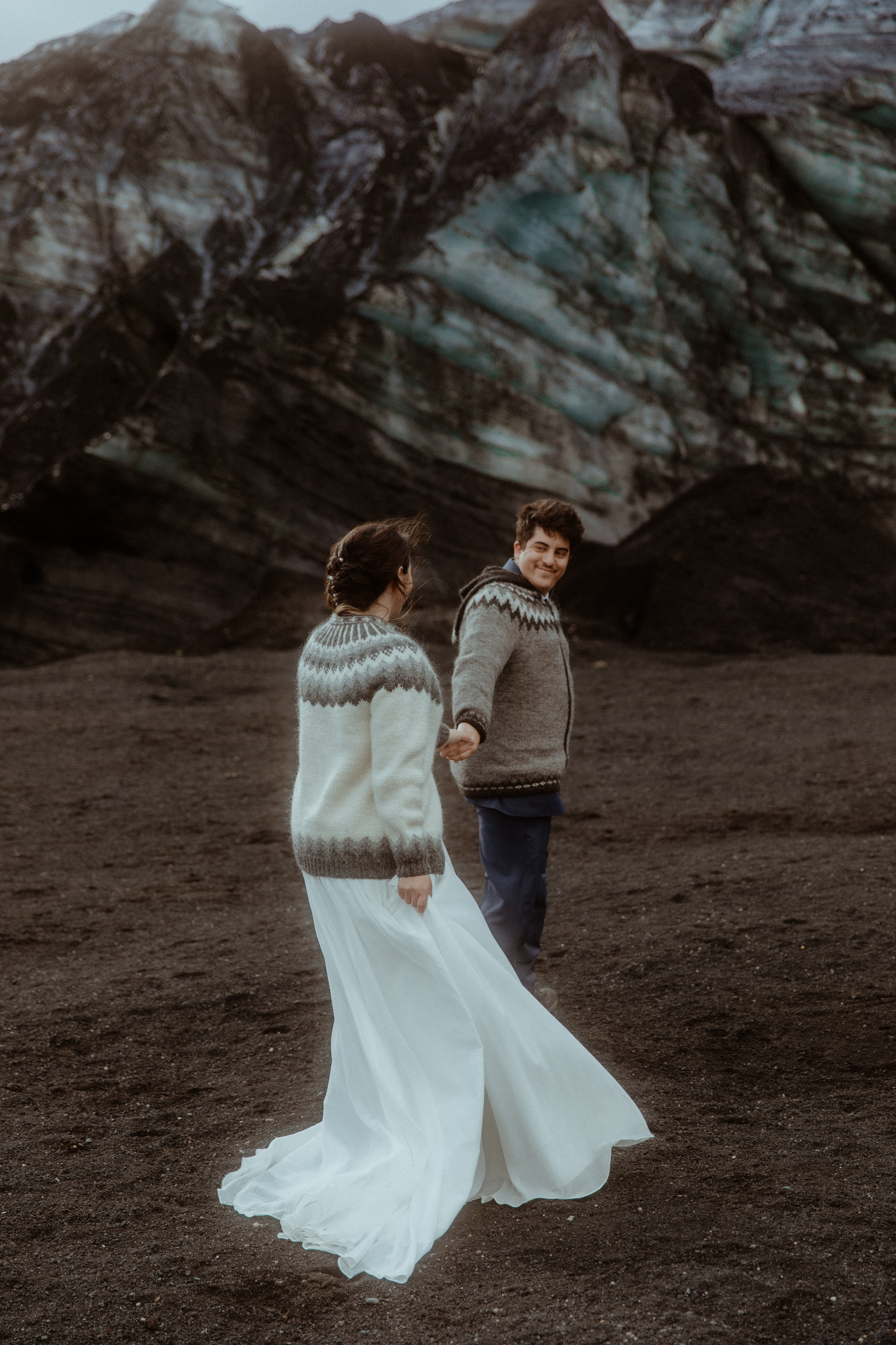 Private Black Sand Beach Elopement. Iceland elopement photographer & videographer