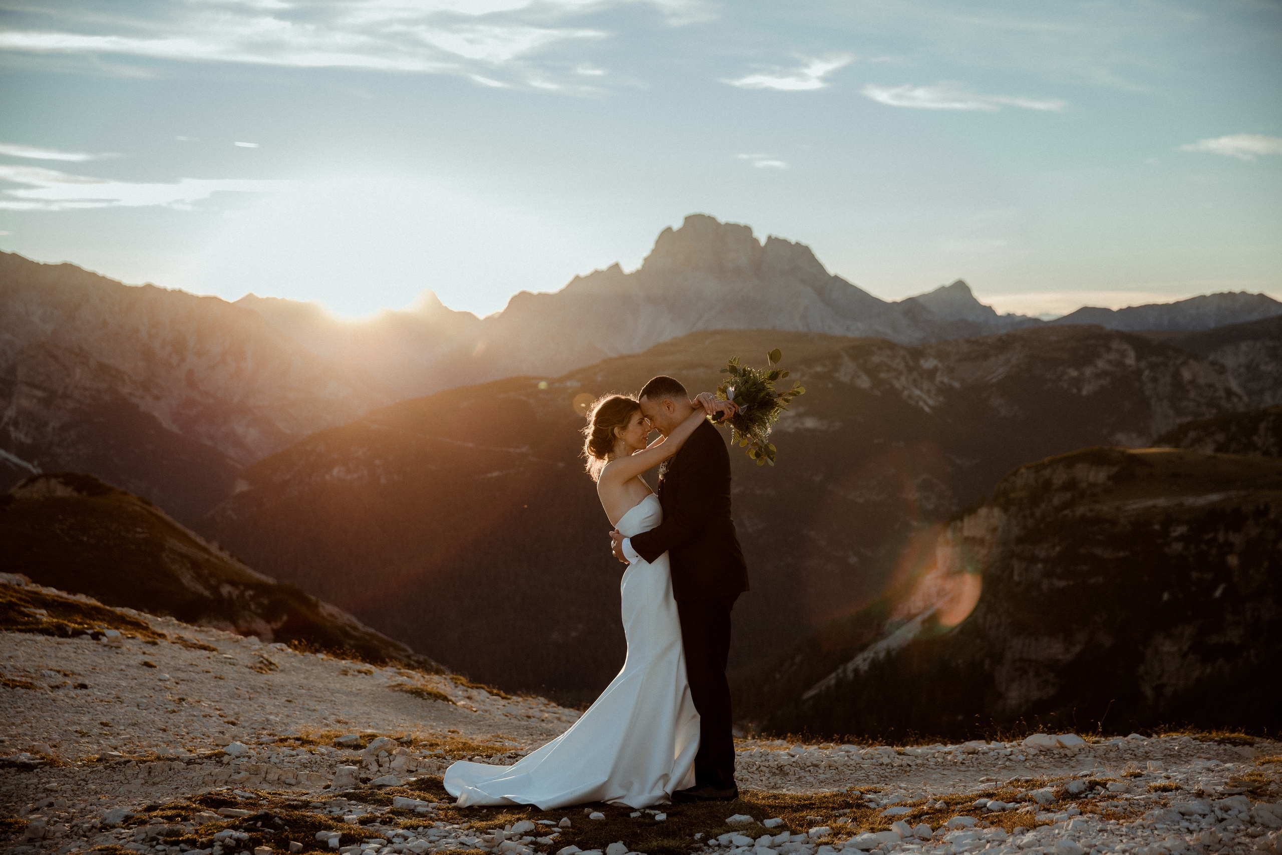 Sunrise Dolomites Elopement. Iceland elopement photographer & videographer