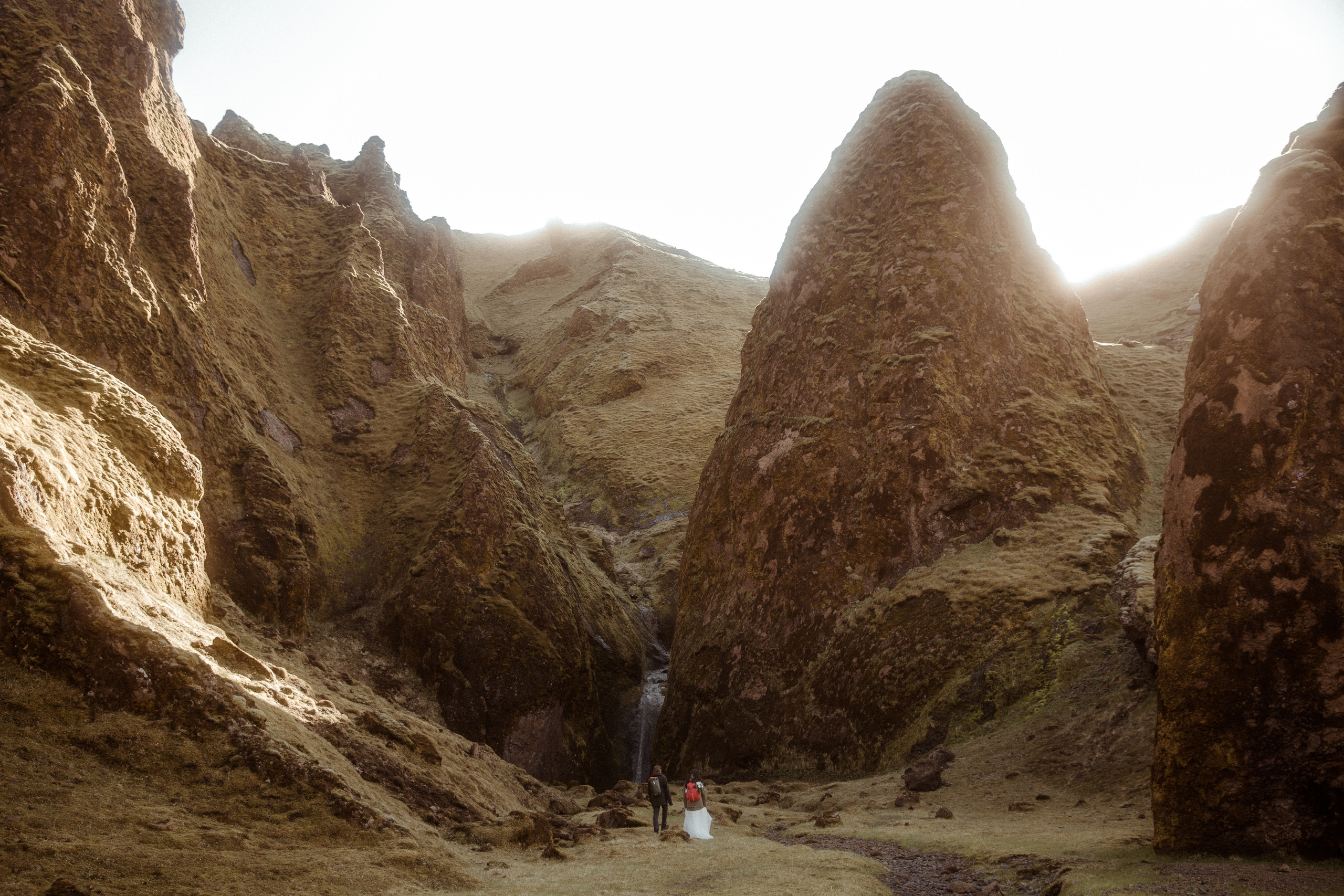 Hiking Iceland Elopement. Iceland elopement photographer & videographer