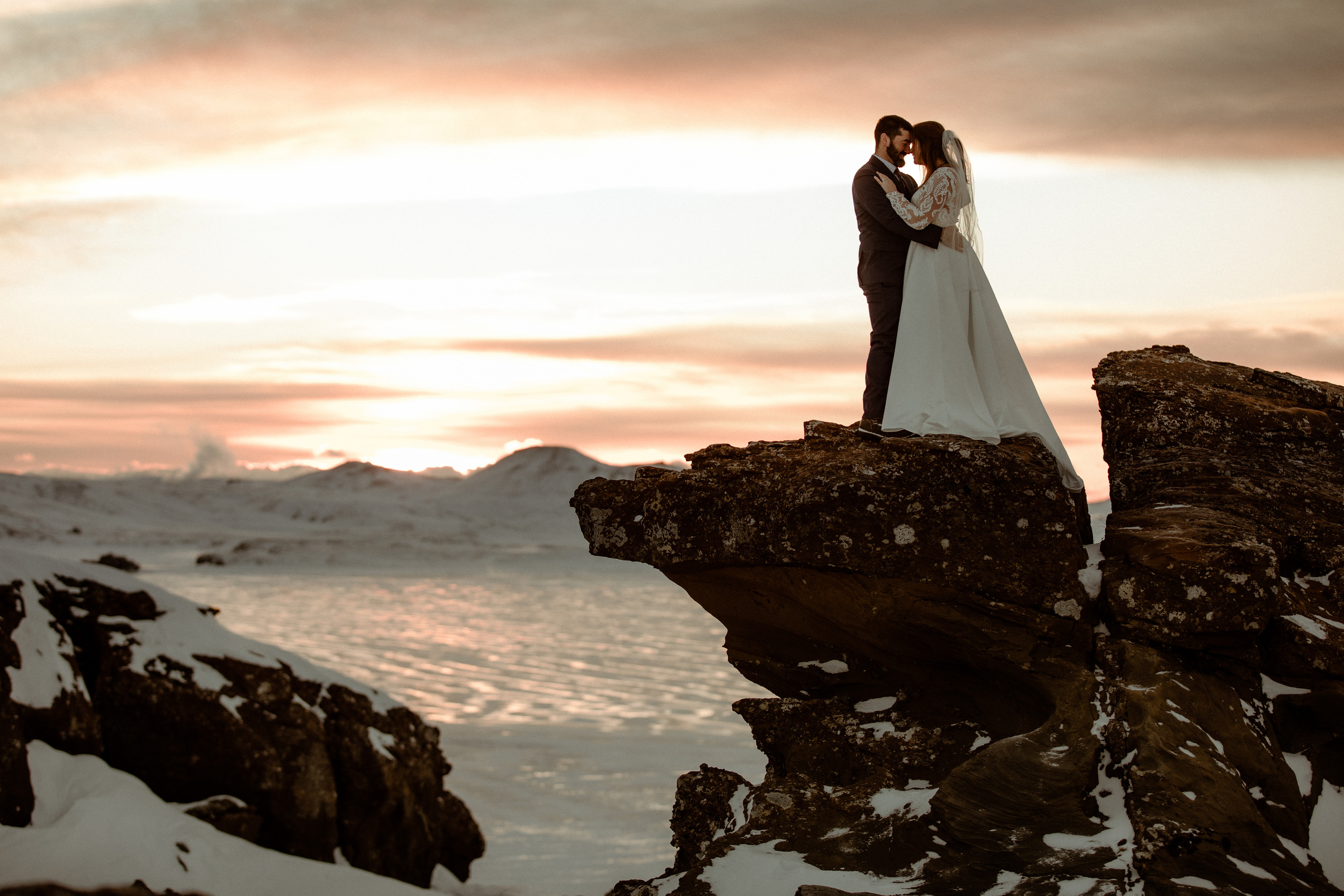 Golden Hour Elopement in Iceland. Iceland elopement photographer & videographer