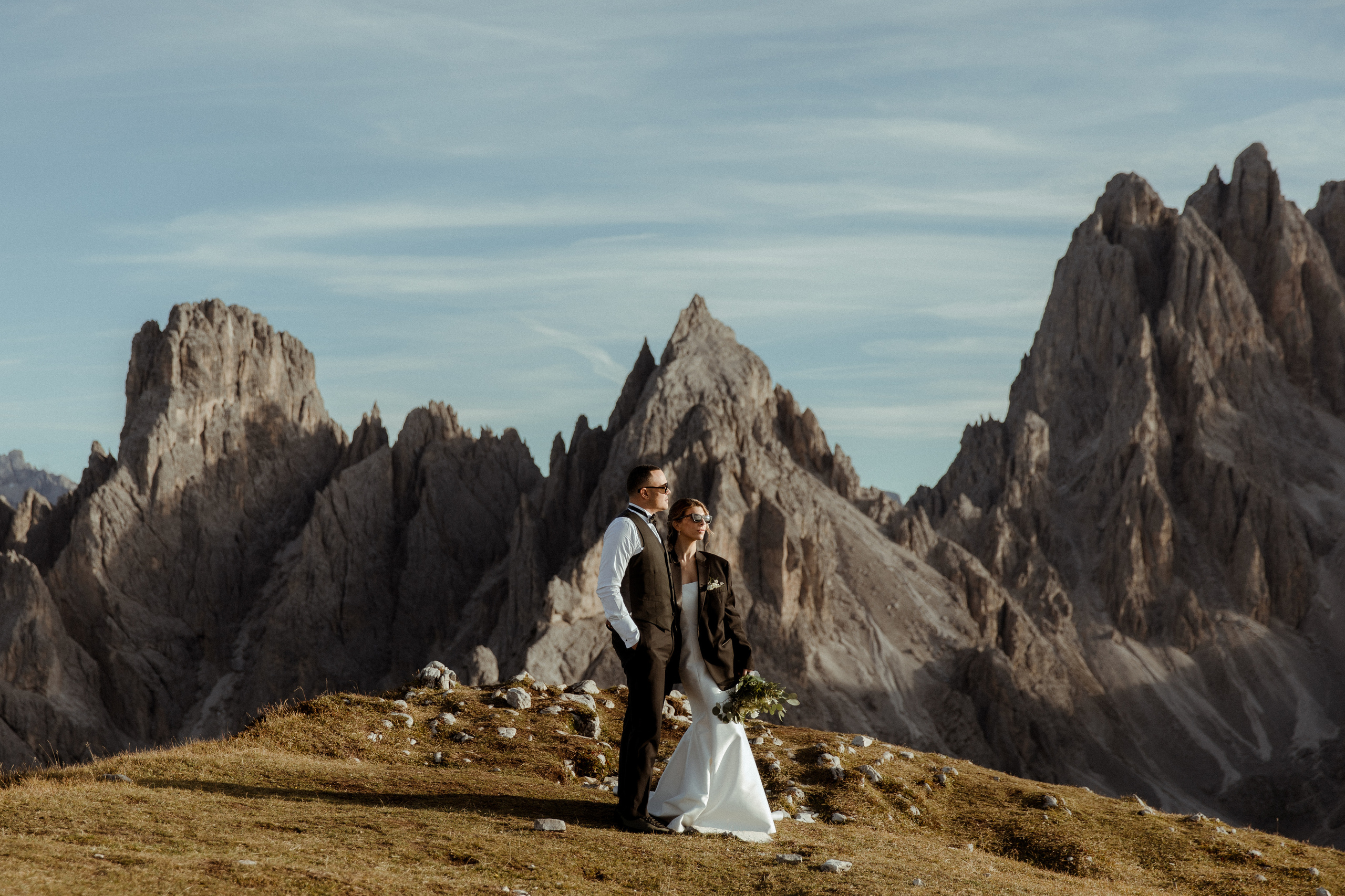 Sunrise Dolomites Elopement. Iceland elopement photographer & videographer