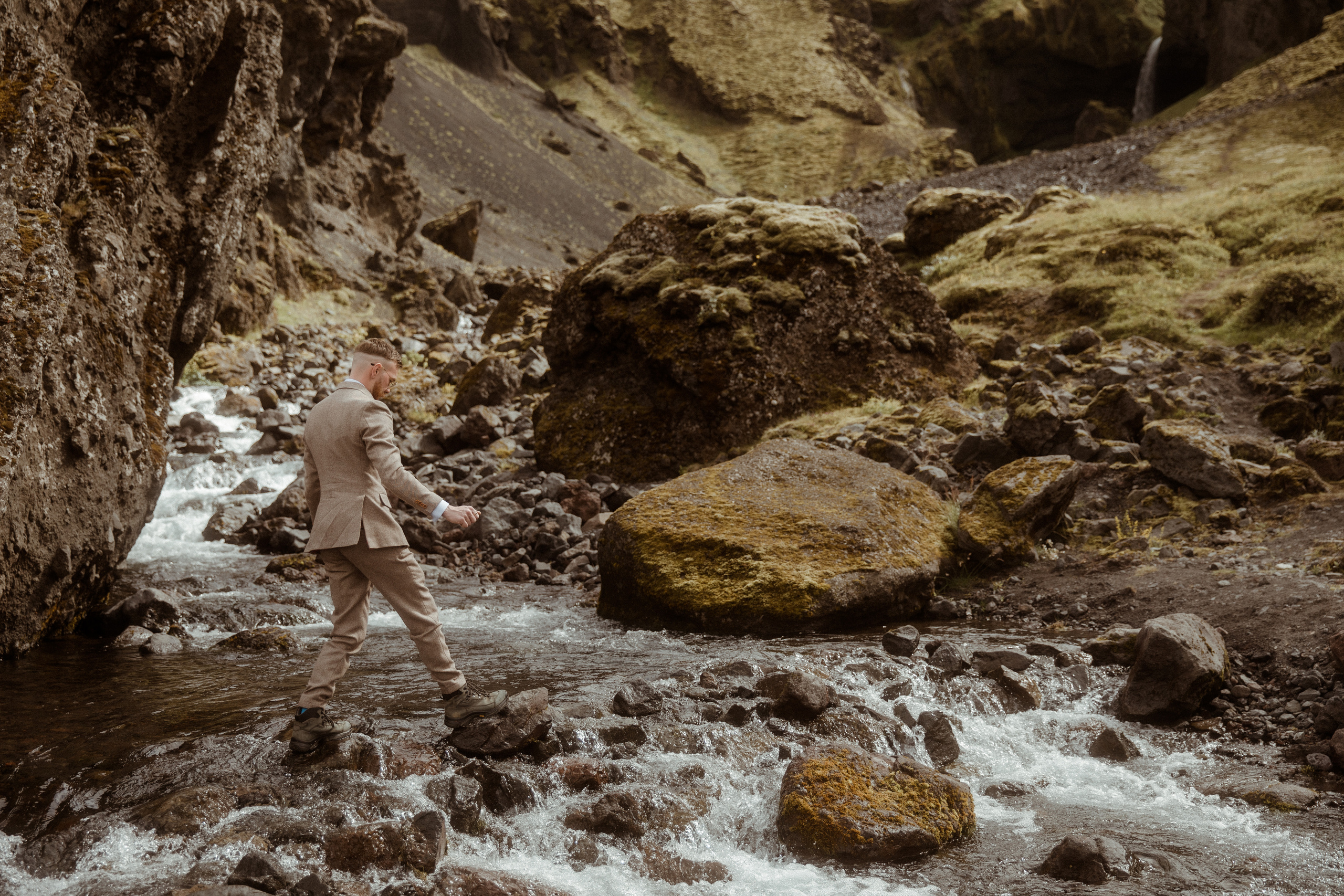 Iceland Secret Waterfall Elopement. Iceland elopement photo and video | Nikolaichik Photo