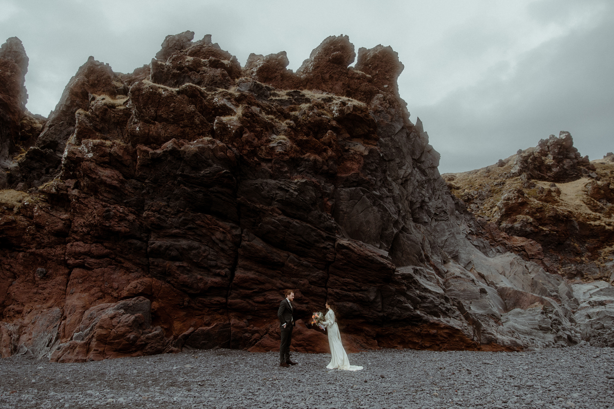 Elopement at Snaefellsnes Iceland | Wedding photos with Icelandic horses. Iceland elopement photo and video | Nikolaichik Photo