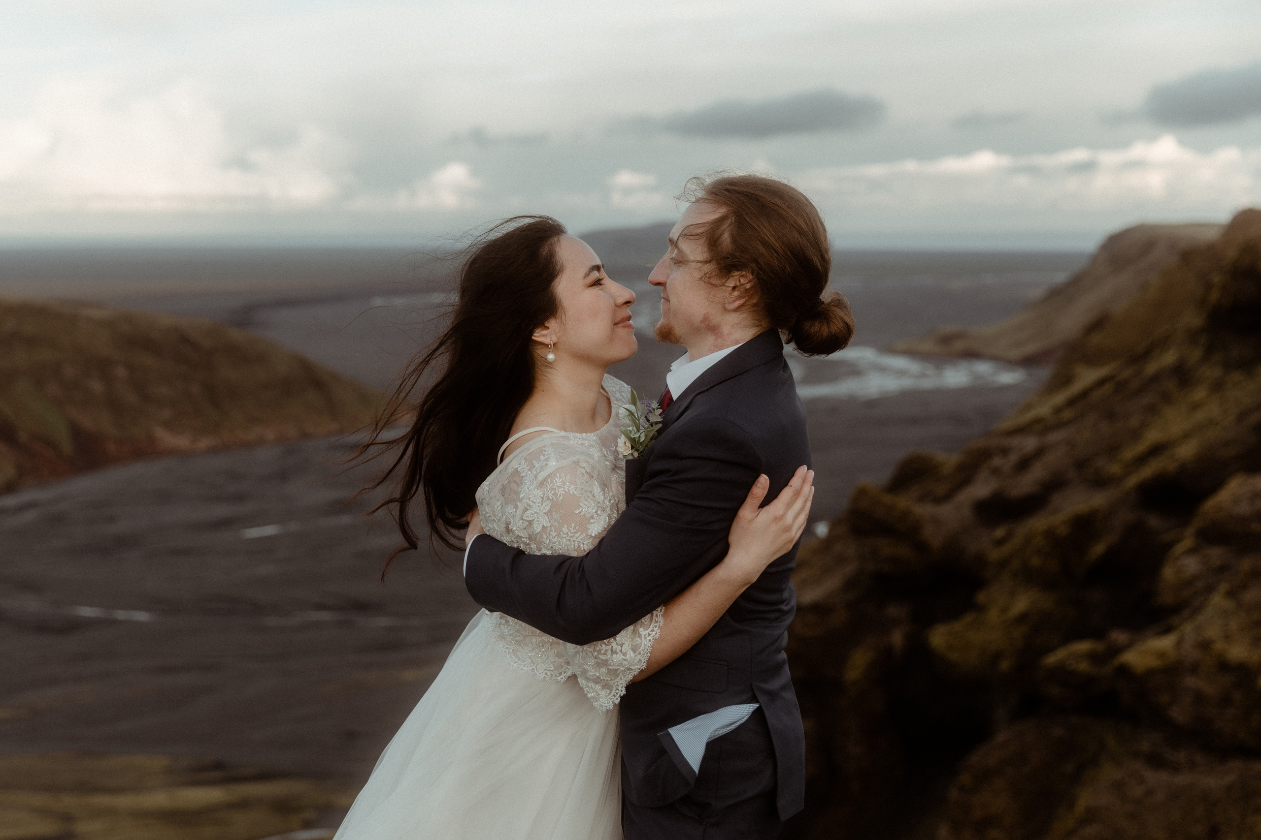 Hiking Iceland Elopement. Iceland elopement photographer & videographer