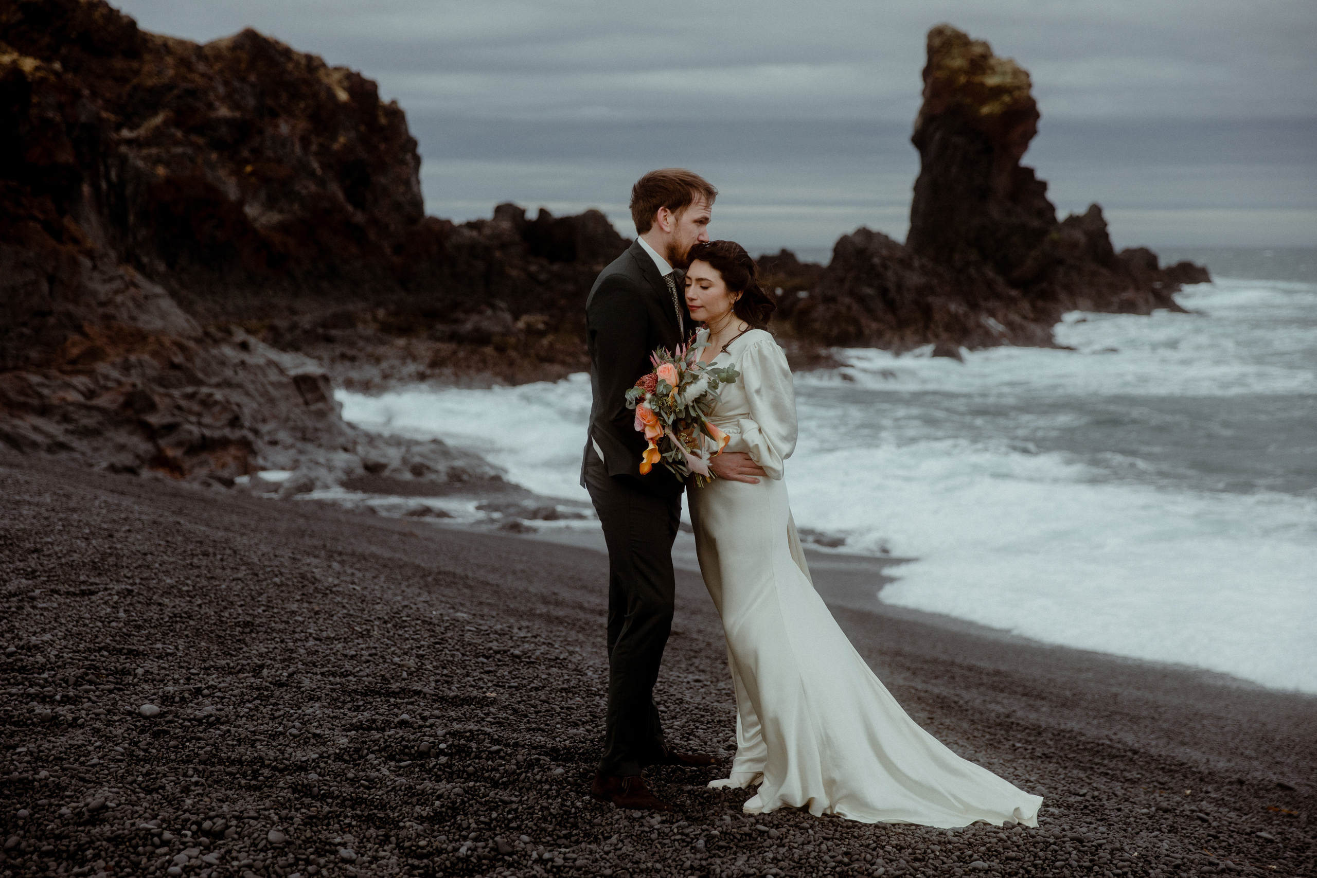 Elopement at Snaefellsnes Iceland | Wedding photos with Icelandic horses. Iceland elopement photo and video | Nikolaichik Photo
