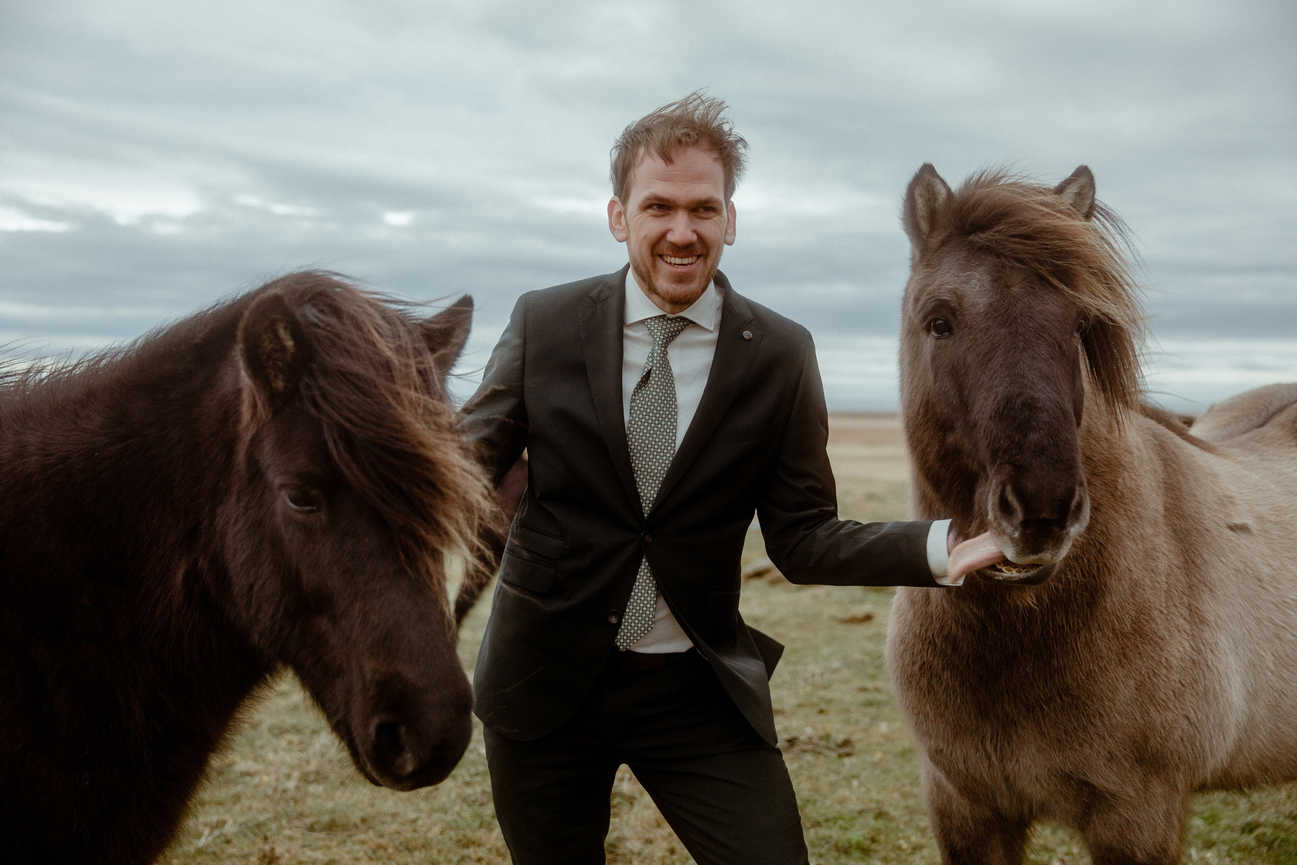 Elopement at Snaefellsnes Iceland | Wedding photos with Icelandic horses. Iceland elopement photo and video | Nikolaichik Photo