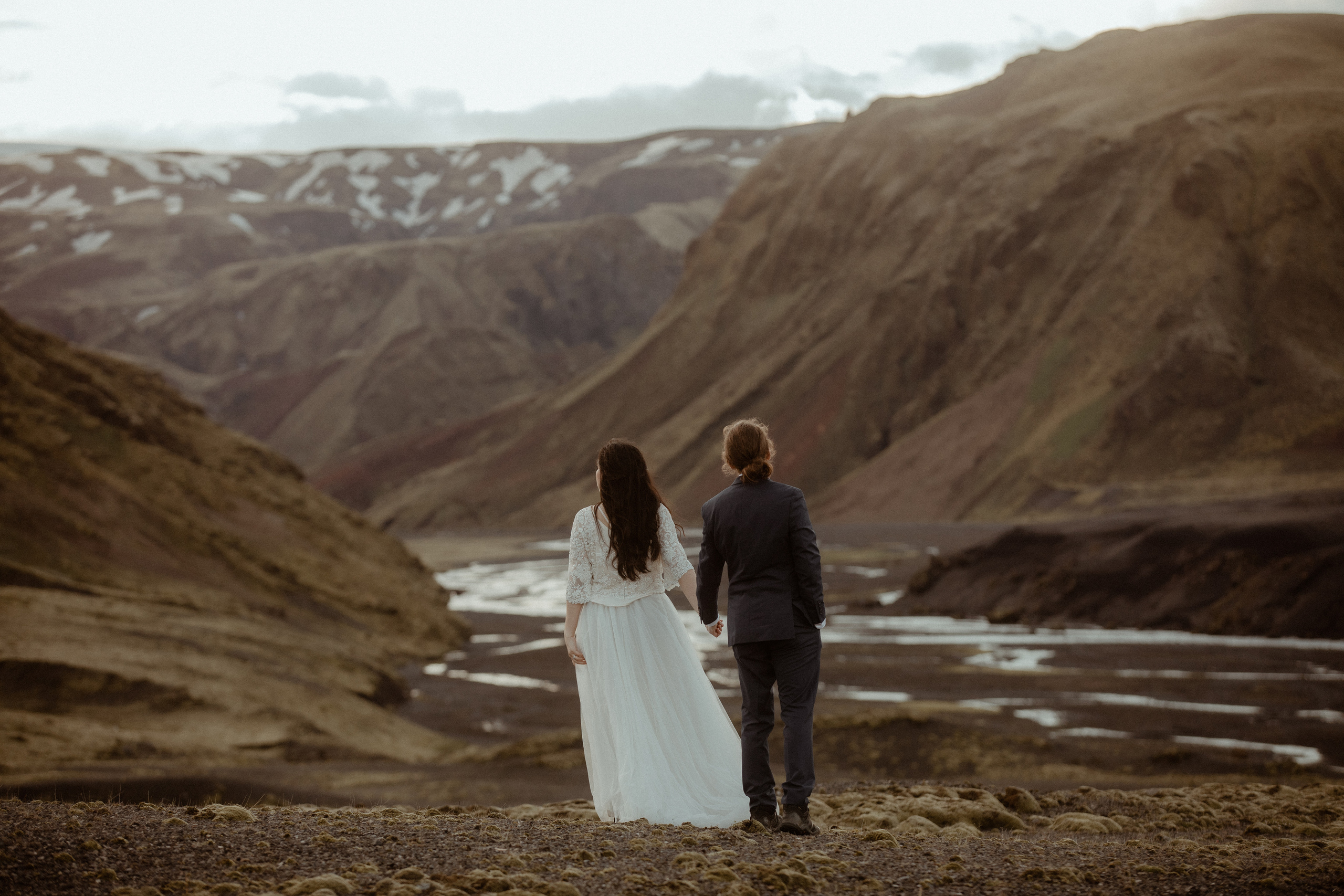 Hiking Iceland Elopement. Iceland elopement photographer & videographer