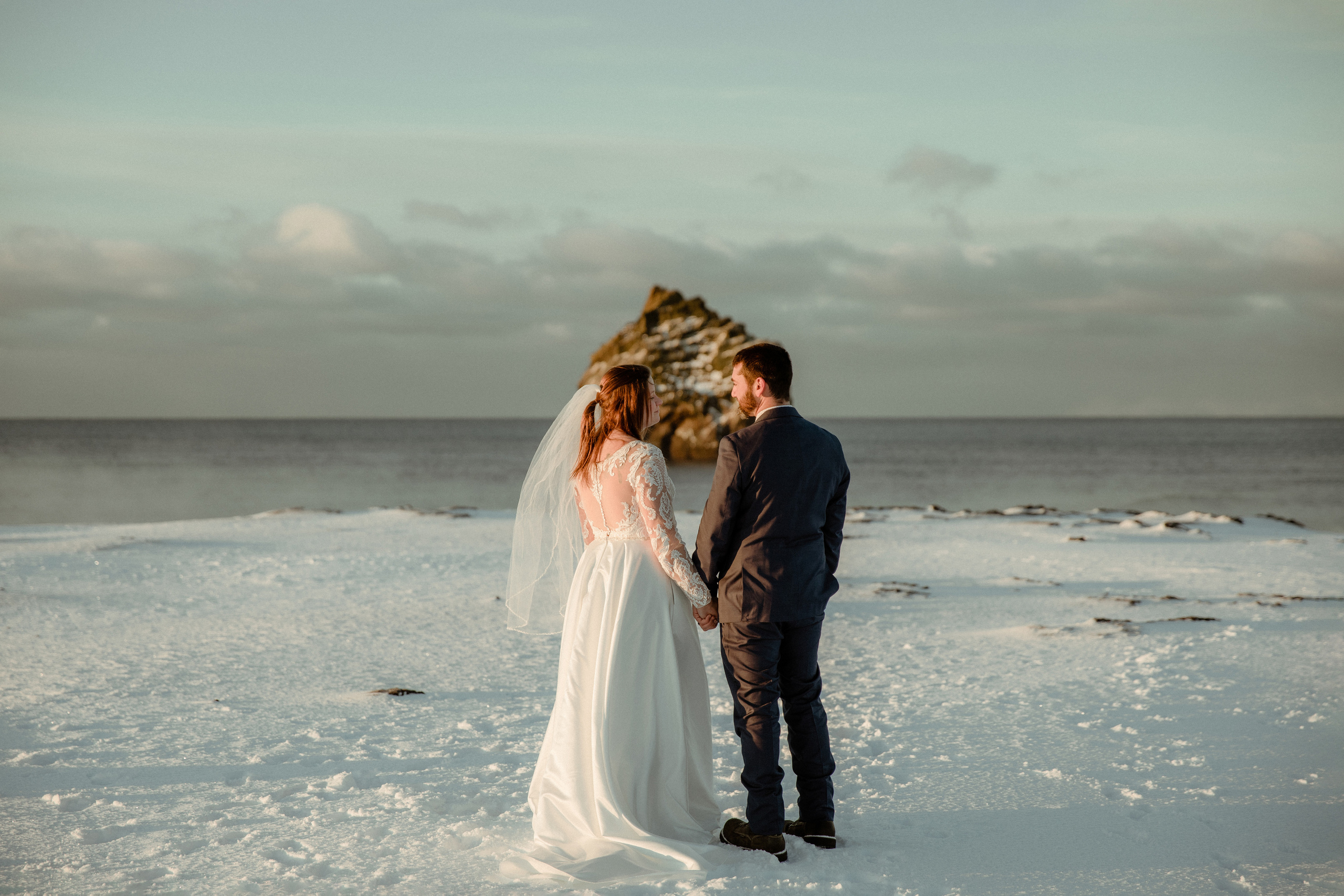 Golden Hour Elopement in Iceland. Iceland elopement photographer & videographer