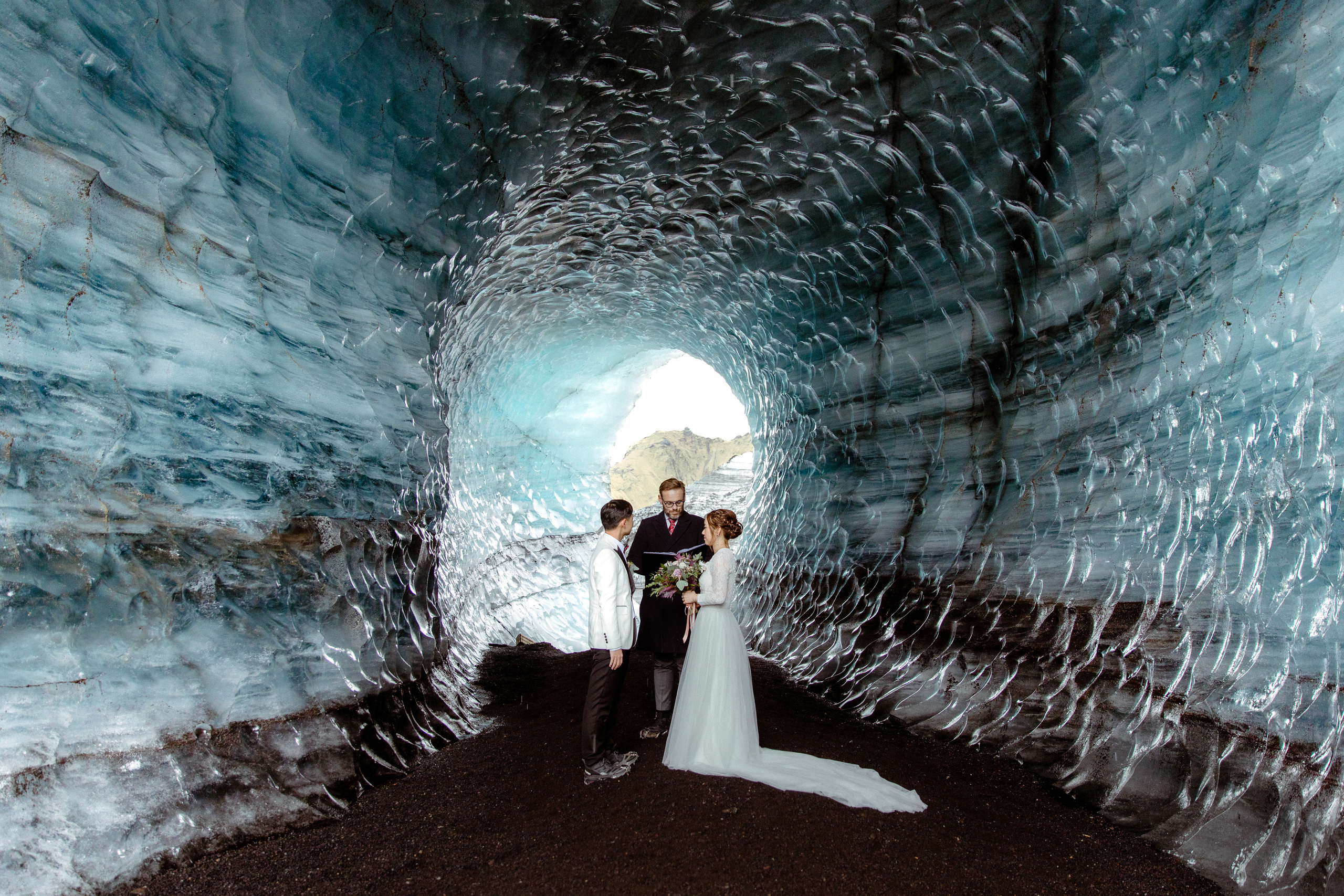 Adventure Ice Cave Elopement in Iceland. Iceland elopement photographer & videographer