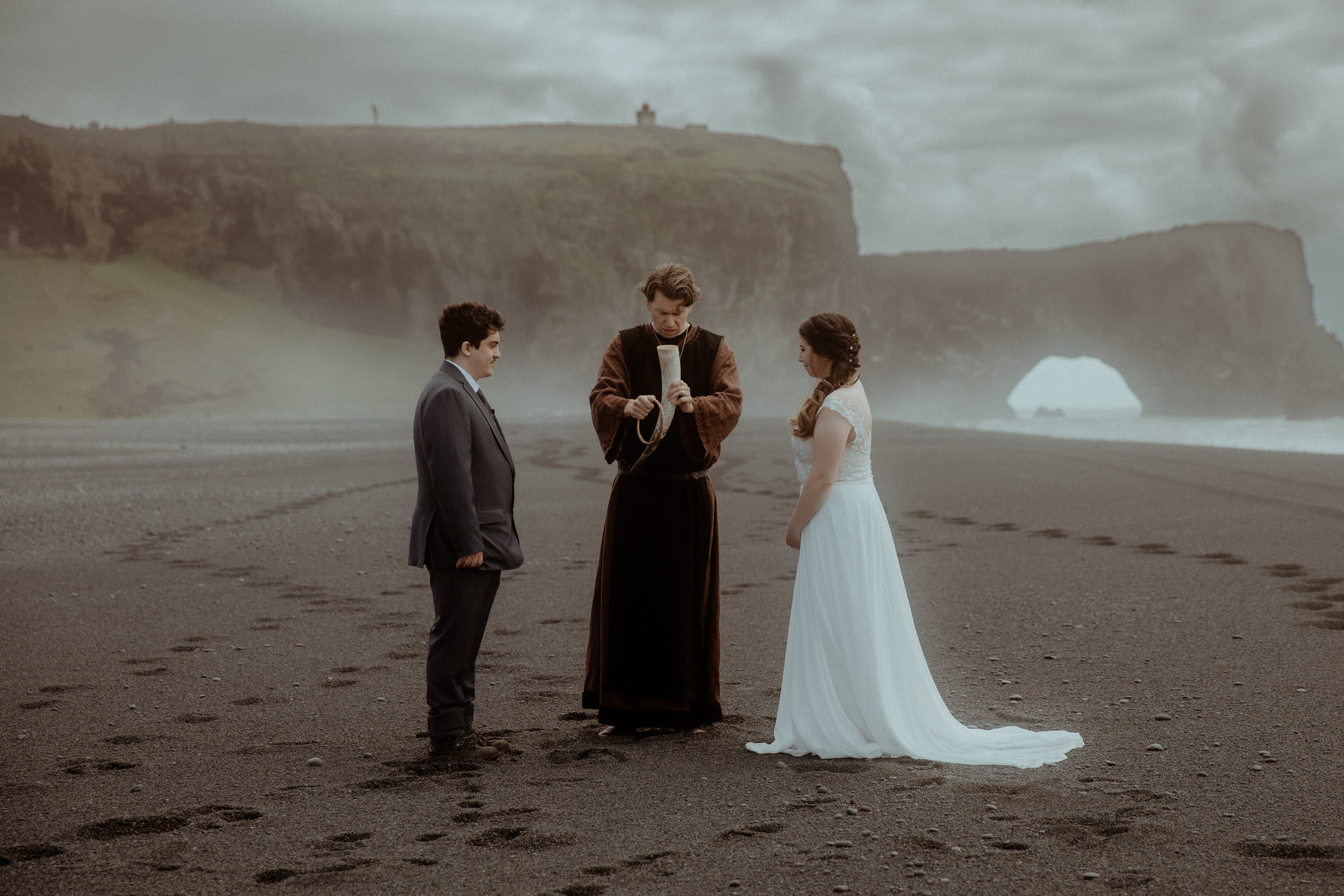 Private Black Sand Beach Elopement. Iceland elopement photographer & videographer