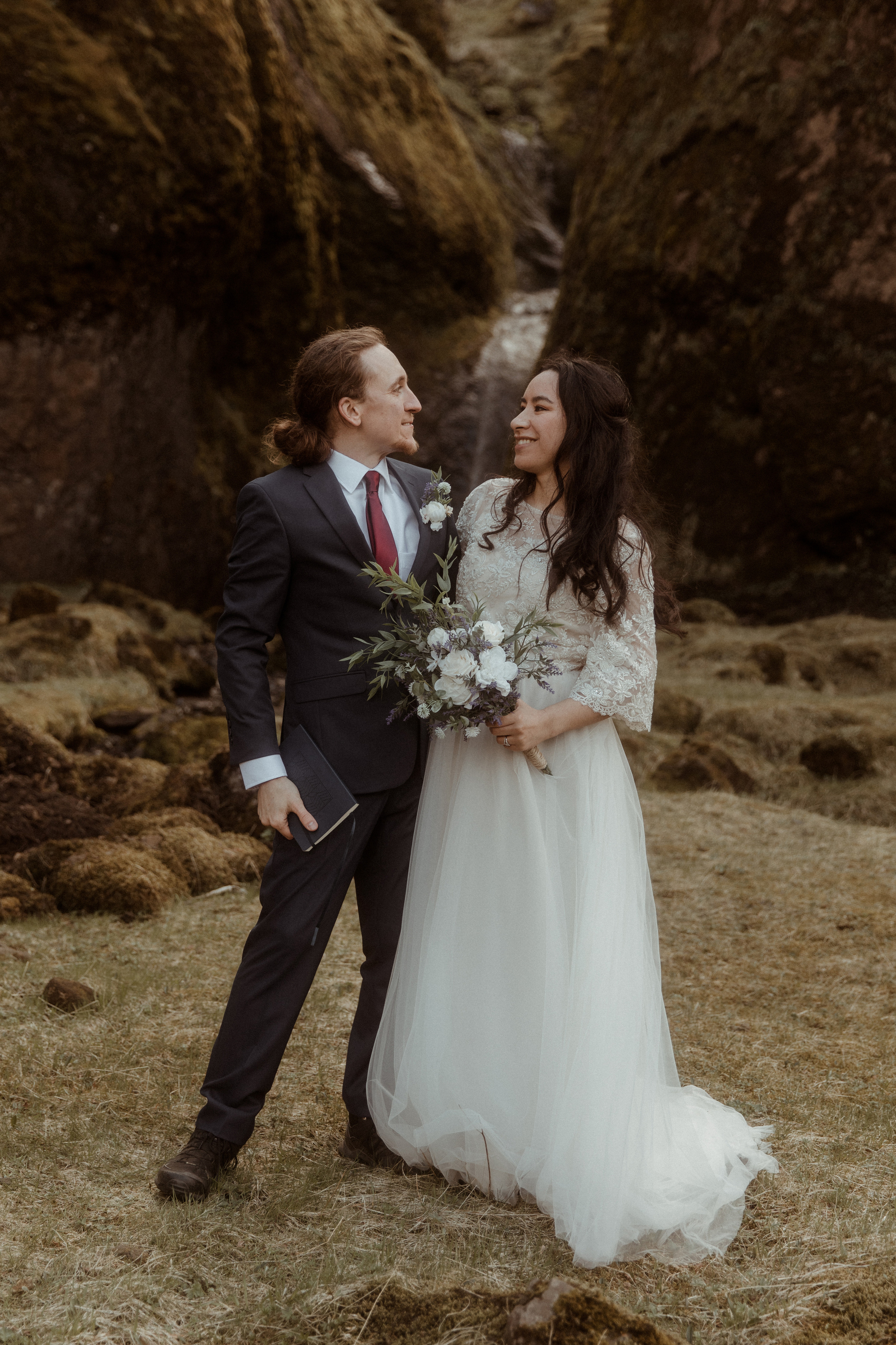 Hiking Iceland Elopement. Iceland elopement photographer & videographer