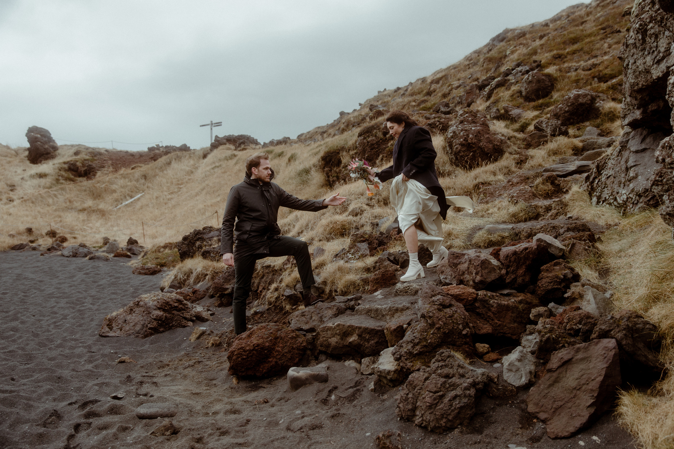 Elopement at Snaefellsnes Iceland | Wedding photos with Icelandic horses. Iceland elopement photo and video | Nikolaichik Photo